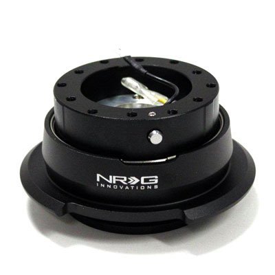 NRG Steering Wheel Quick Release Gen 2.8 Black Diamond Cut - SRK-280BK | Universal Fit for Racing, Drifting & Simulator Setups | Free Standard Shipping