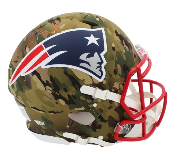 Tom Brady Autographed New England Patriots NFL Helmet - Limited Edition Camo Speed Authentic - Perfect for Collectors, Sports Memorabilia Displays & Patriots Fan Gifts
