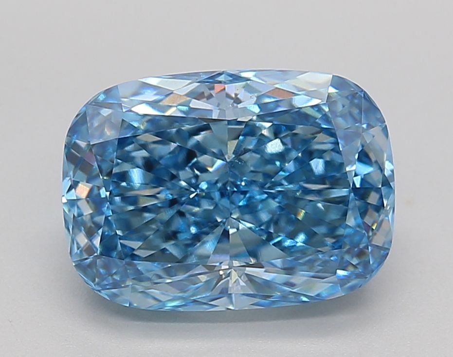 3.2 Carat Cushion Cut Fancy Blue Diamond Ring - Exquisite Engagement Jewelry for Weddings & Anniversaries
