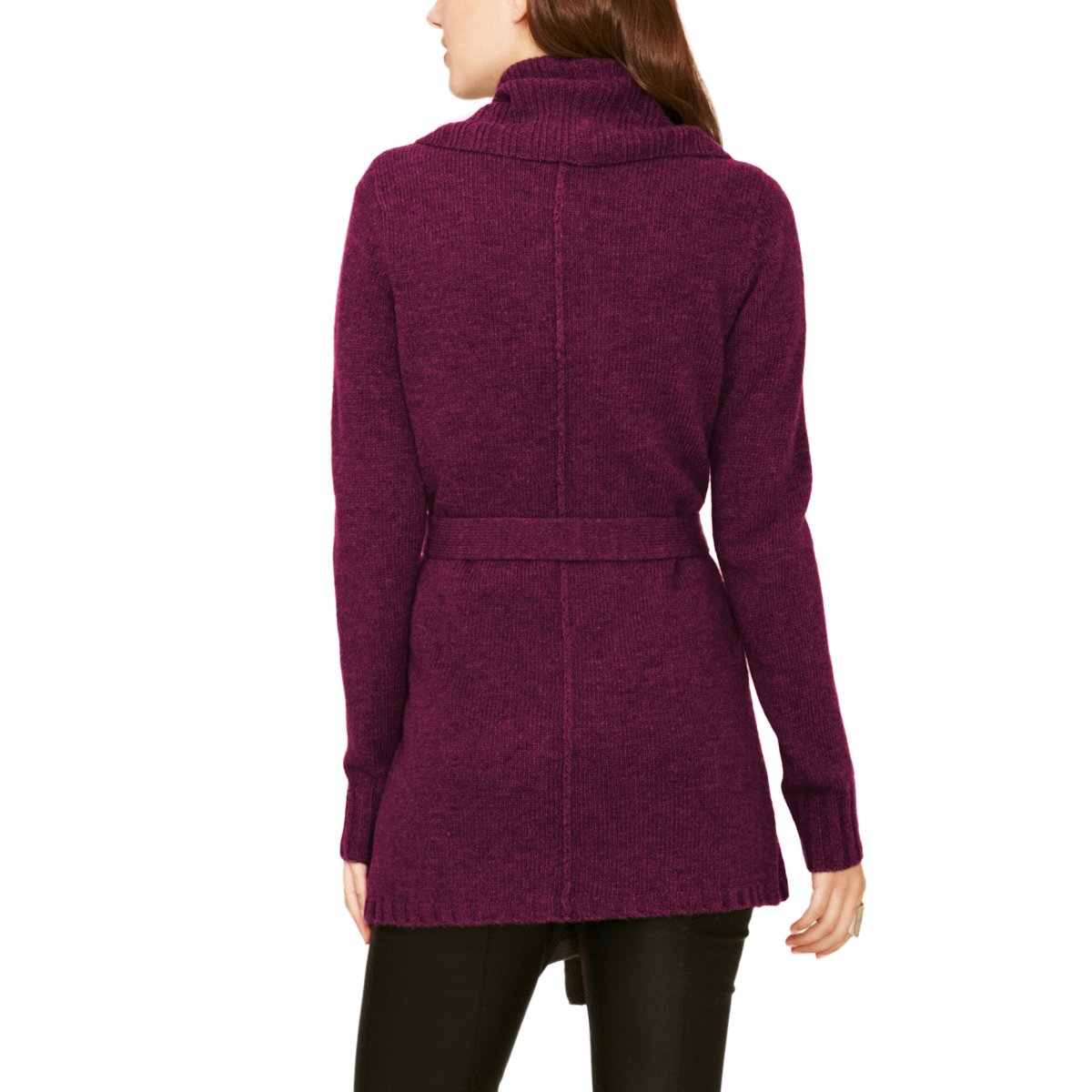 Parisbonbon Women's 100% Cashmere Long Sleeve Cardigan Sweater - Soft Burgundy Winter Pullover (Size XS) | Perfect for Office, Date Night & Cozy Evenings