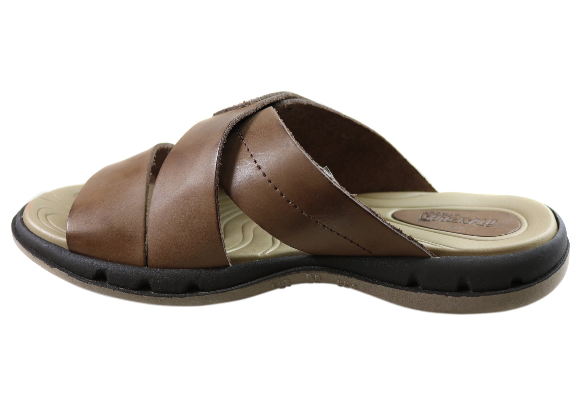 Premium Itapua Max Men's Leather Slides Sandals - Comfortable Brazilian-Made Footwear for Beach, Pool & Summer Relaxation