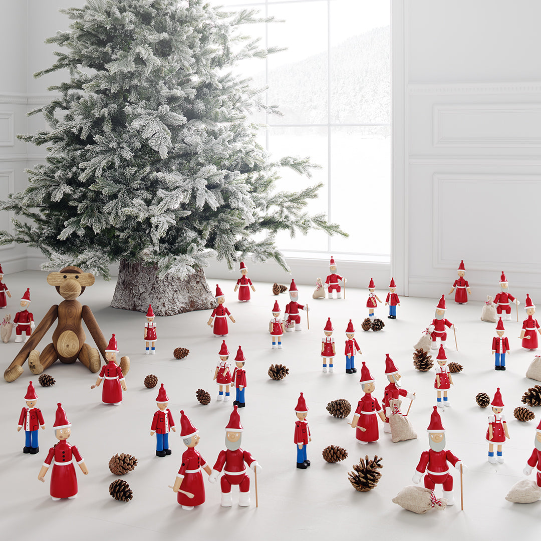 Christmas Lisa Figurine - Handmade Holiday Decor for Tree, Mantel & Gifts | Perfect for Christmas Village Displays & Festive Home Decor