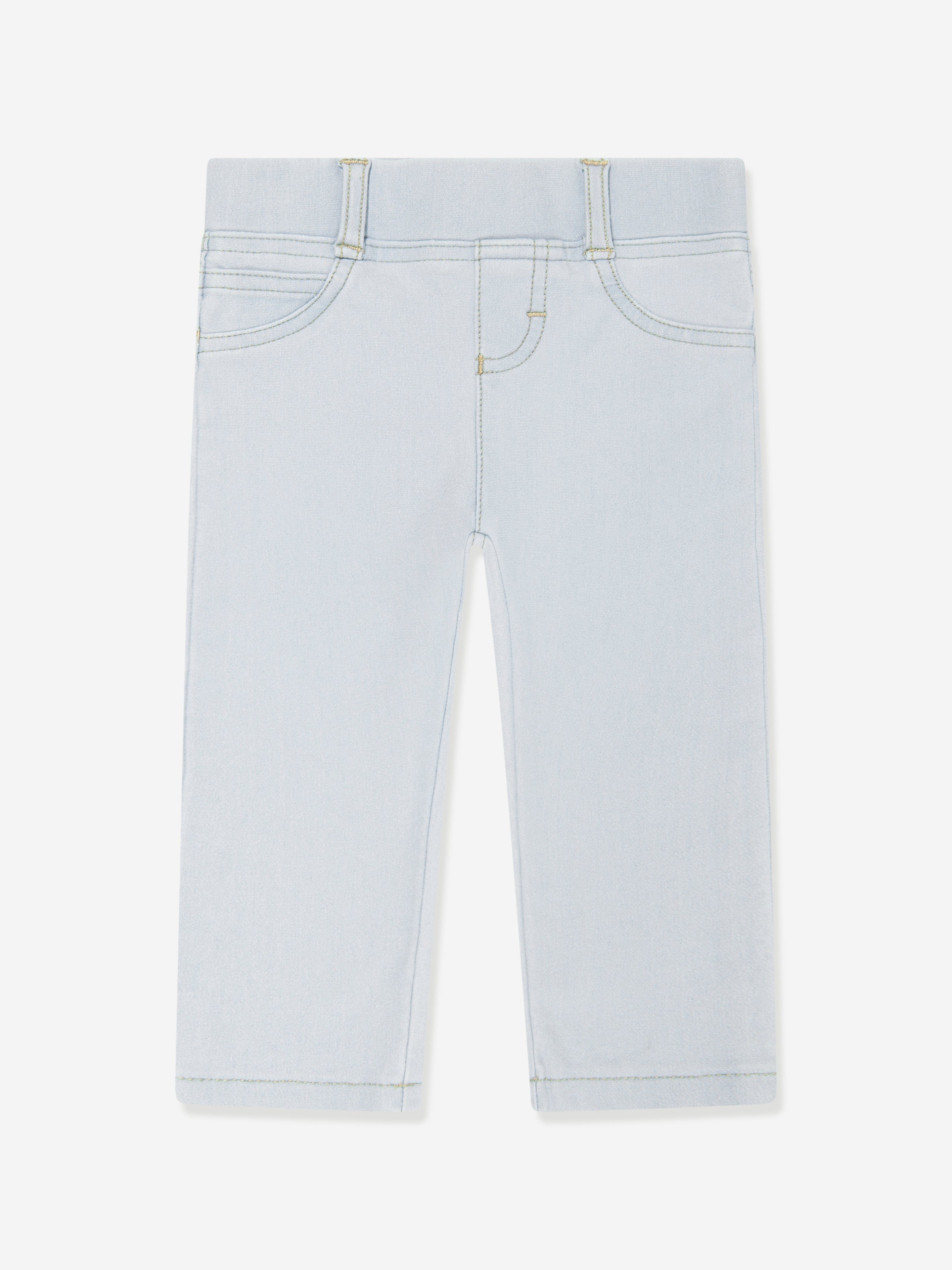 Aigner Baby Girls' Blue Denim Sweatpants - Soft & Comfortable for Playtime, Outings & Everyday Wear