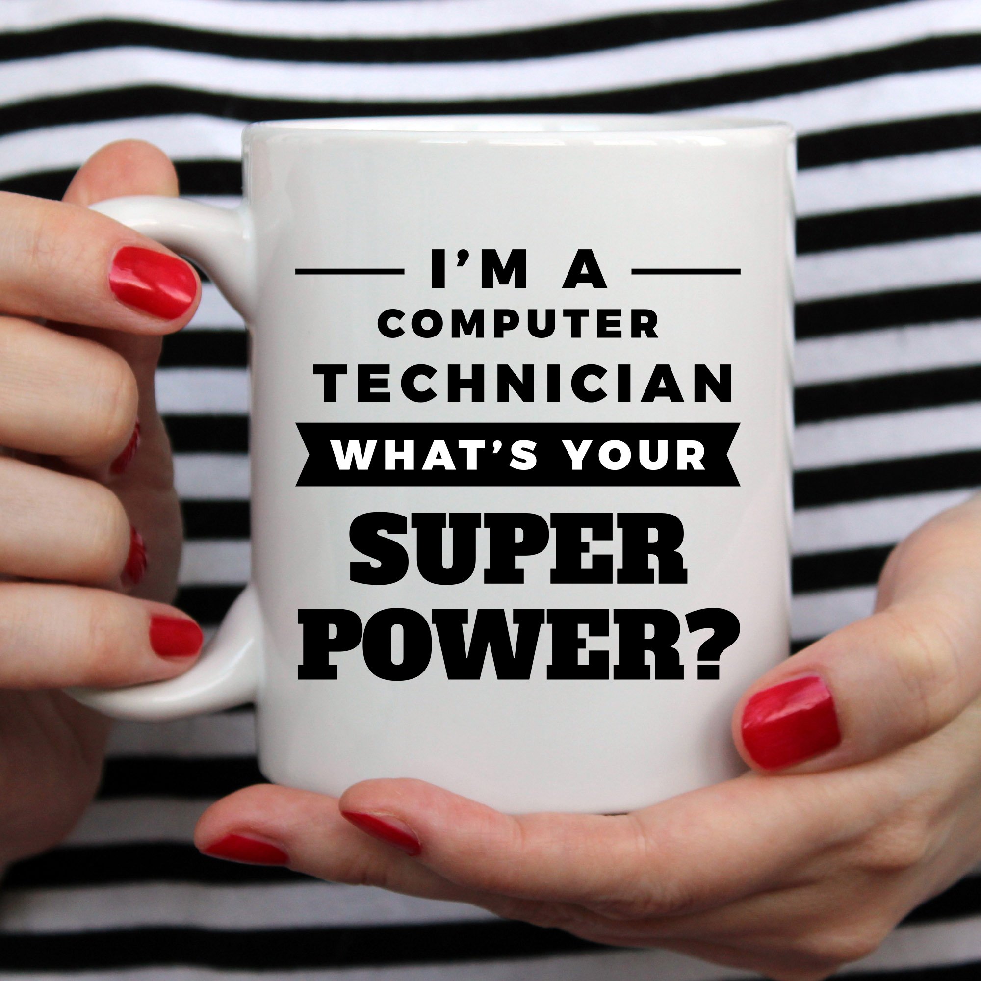 Funny Computer Technician Coffee Mug - 11oz Ceramic Cup for IT Professionals | Perfect Gift for Tech Support, Programmers & Engineers | Office, Home & Work Use