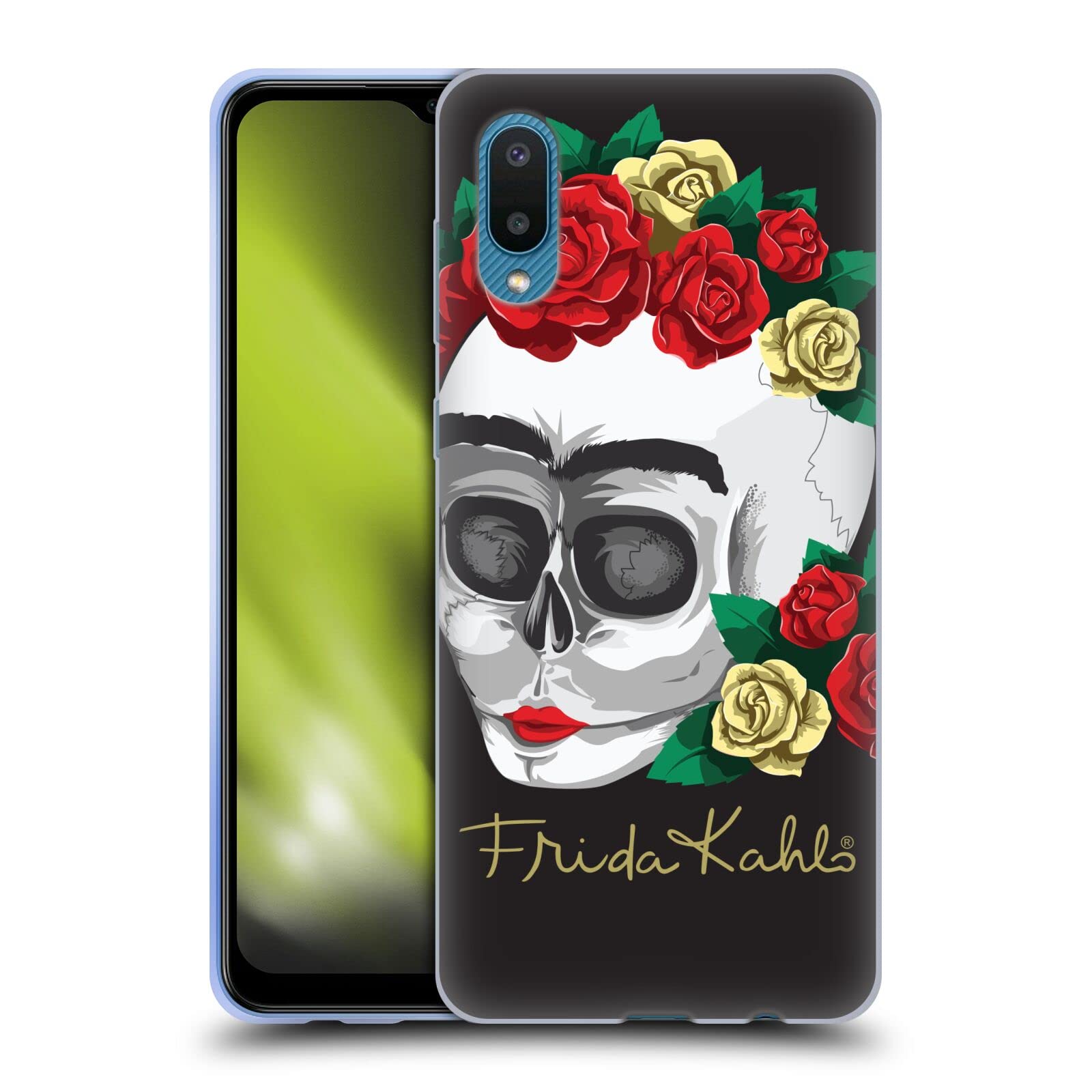 Head Case Designs Officially Licensed Frida Kahlo Skull Roses Soft Gel Case for Samsung Galaxy A02/M02 (2021) - Protective Phone Cover for Everyday Use