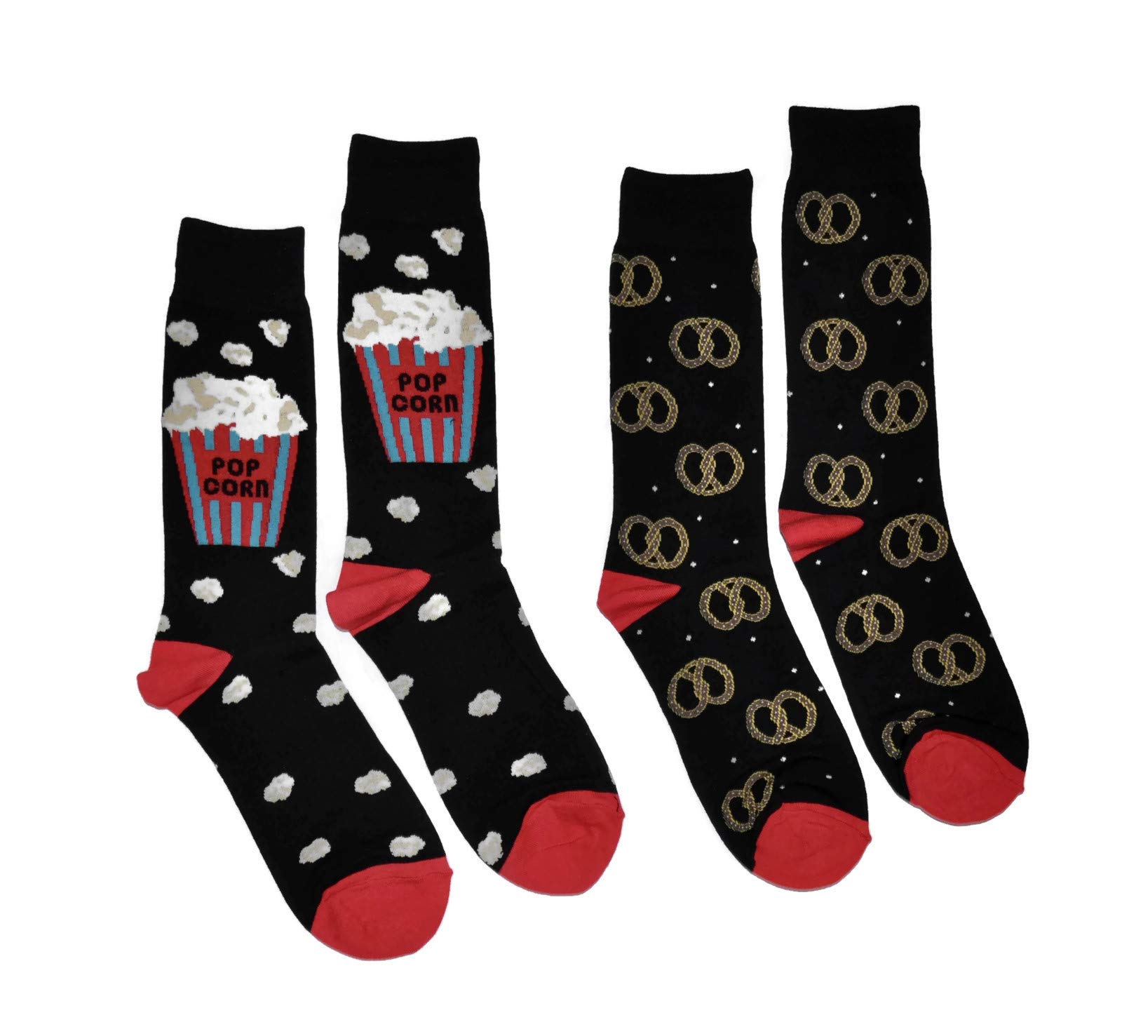 Fun Novelty Crew Socks for Men - 2 Pair Pack - Comfortable & Stylish Casual Socks for Everyday Wear, Gifts, and Themed Outfits