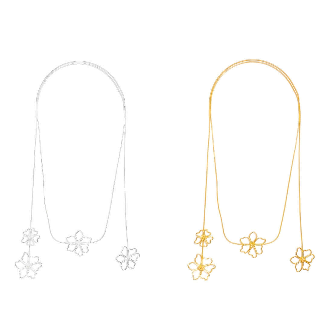Blooming Flower Wrap Around Necklace - Elegant Floral Choker for Women | N0851 | Perfect for Weddings, Date Nights & Boho Fashion