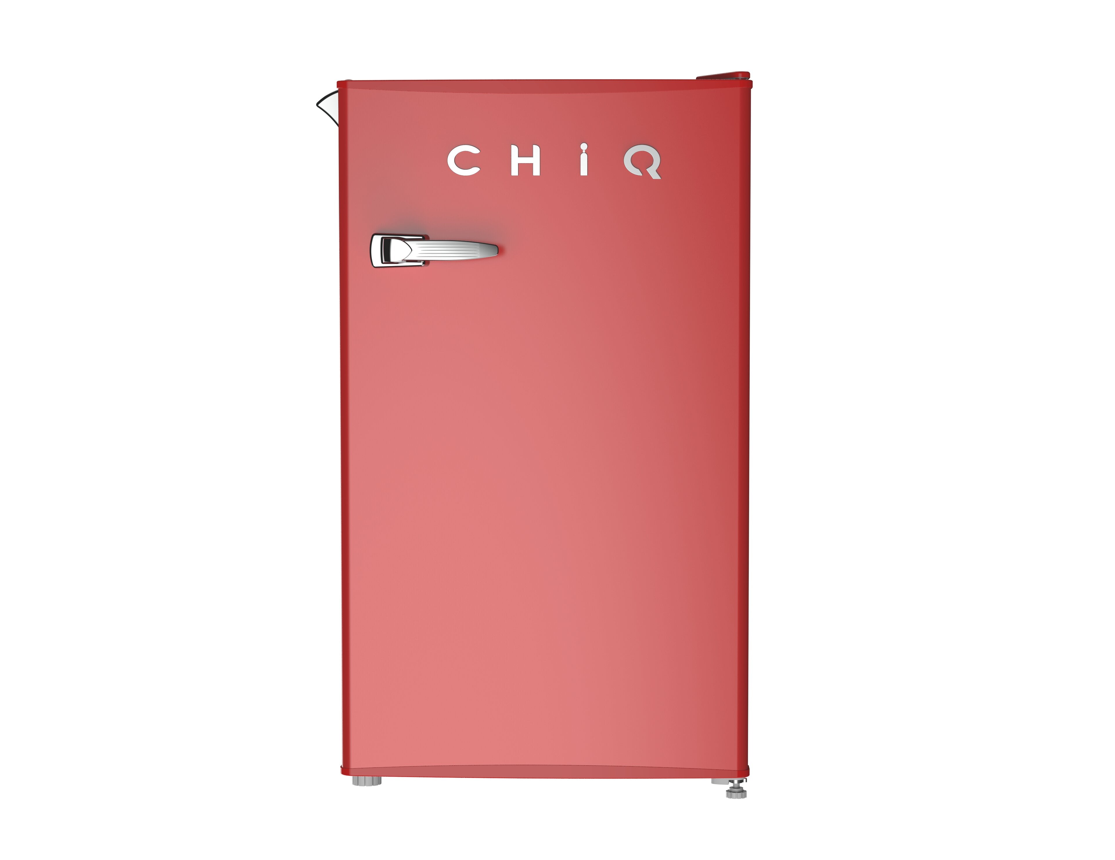 CHIQ Retro Style Mini Bar Refrigerator - 90L Compact Red Fridge for Home, Office, Dorm | Vintage Design, Energy Efficient, Quiet Operation | Perfect for Bedroom, Kitchen, Game Room & Small Spaces