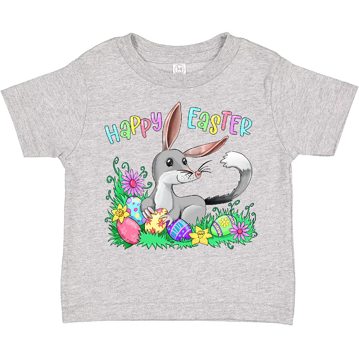 Inktastic Happy Easter Cute Easter Bilby Toddler T-Shirt - Soft Cotton Kids Tee for Easter Celebrations, Spring Outfits & Family Photos