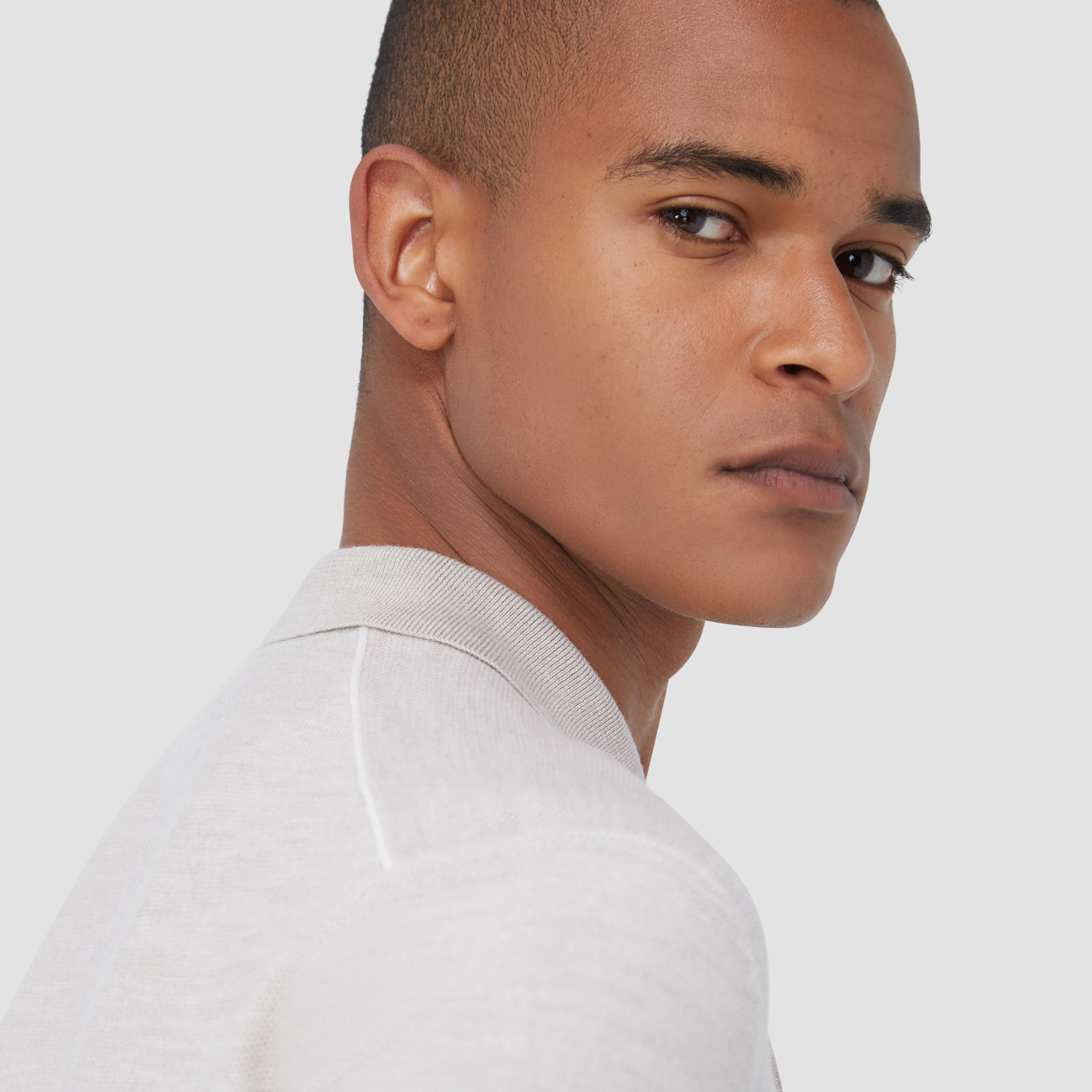 Premium Bird's Eye Jacquard Polo Sweater for Men - Breathable Cotton Knit Top with Stylish Geometric Pattern - Perfect for Business Casual, Golf & Office Wear