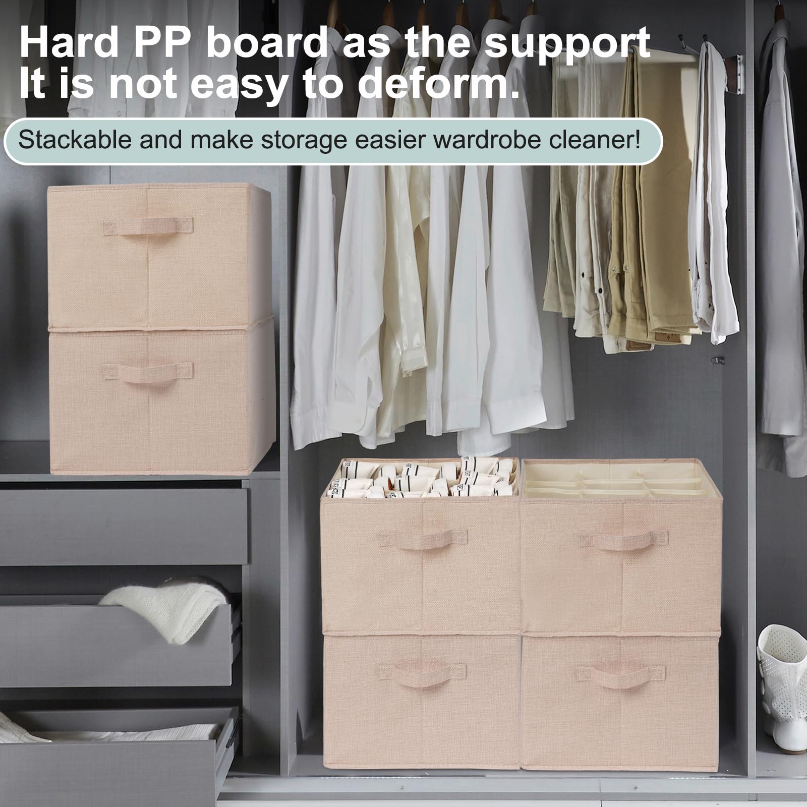 2-Pack Grey Shoe Organizer for Closet - Space Saving Storage Bins Holds 24 Pairs of Shoes, Sneakers & High Heels - Perfect for Clothes, Pants & Wardrobe Organization (Ideal for Small Spaces & Closet Decluttering)