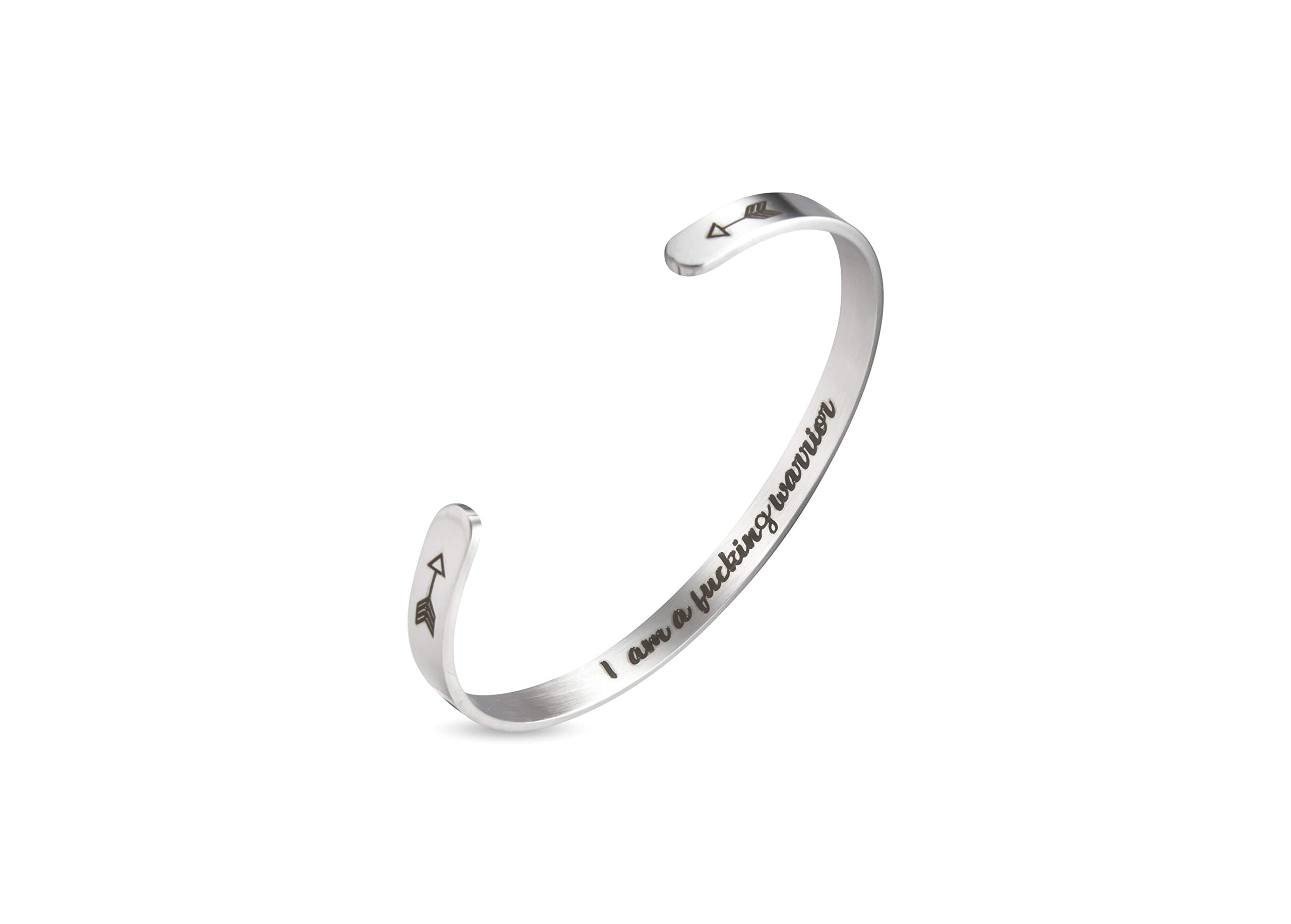 ANKINGPiiN Motivational Bracelets for Women & Men - Inspirational Gift with Personalized Mantra Jewelry, Birthday Cuff Bangle for Friends - Comes in Gift Box (Perfect for Daily Wear, Gifts & Special Occasions)