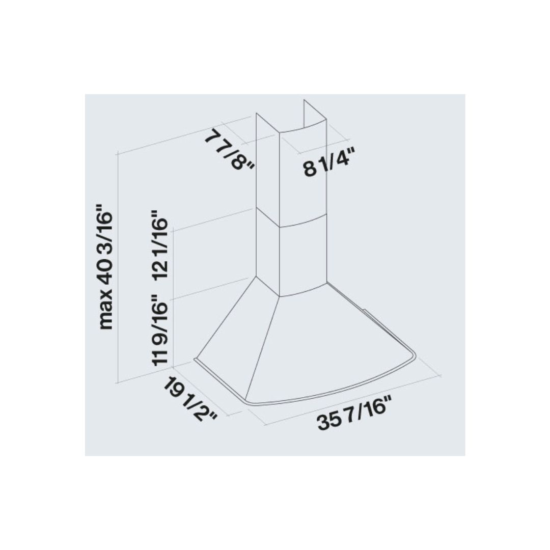 Falmec Afrodite 600 CFM Stainless Steel Wall Mount Range Hood - 30