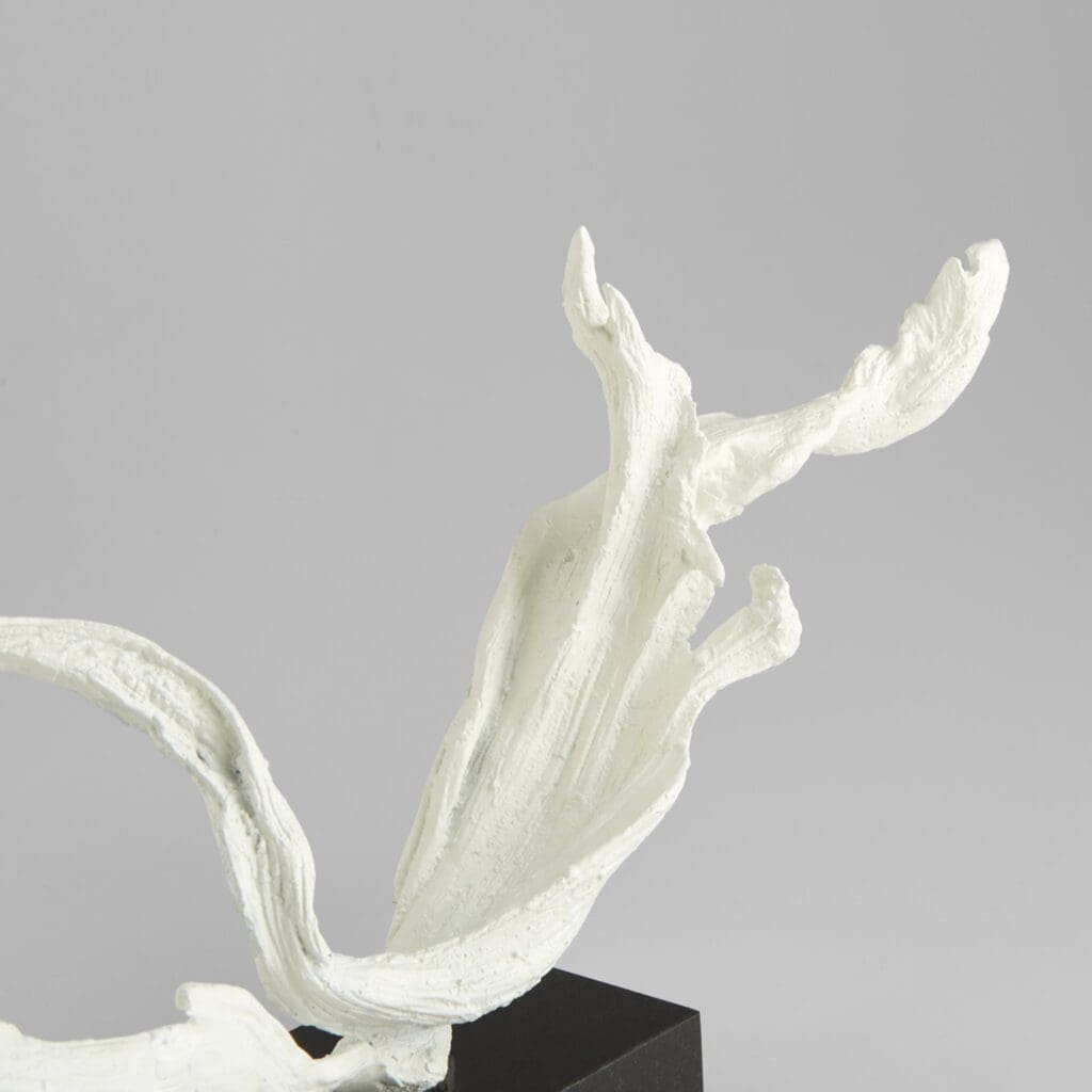 Cyan Design 11440 Lorelei Sculpture - Elegant White & Black Home Decor Statue for Living Room, Bedroom, or Office