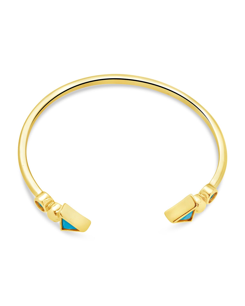 Kalena Turquoise Open Cuff Bracelet for Women - Handmade Boho Jewelry with Natural Stone - Perfect for Festivals, Weddings & Everyday Wear