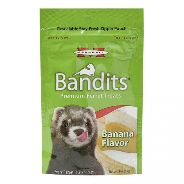 Premium Ferret Treats - Marshall Bandits Banana Flavor | Healthy Snacks for Ferrets | Perfect for Training, Rewards & Bonding Time