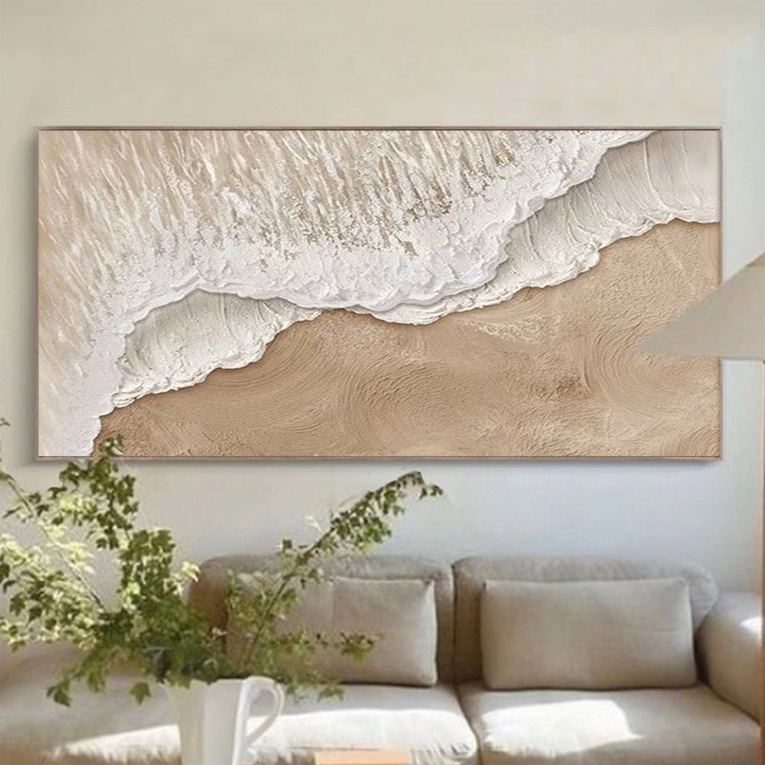 Ocean And Sky Painting #OS 077 - Handmade Canvas Wall Art for Home Decor, Office & Living Room