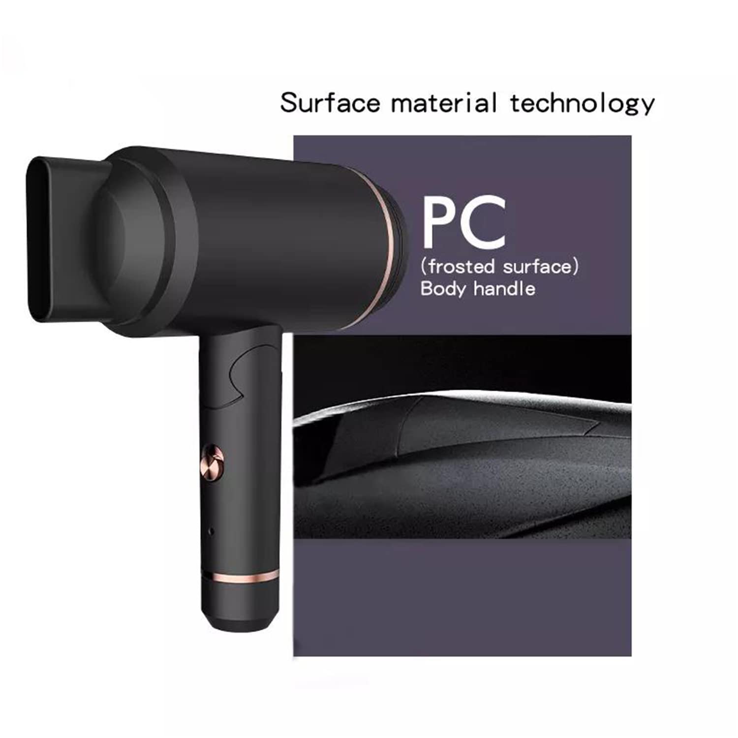 Rechargeable Cordless Hair Dryer - Foldable Travel Hair Dryer, Mini USB Hair Dryer with Hot/Cold Air for Women & Kids - Perfect for Camping, Beach & On-the-Go Styling