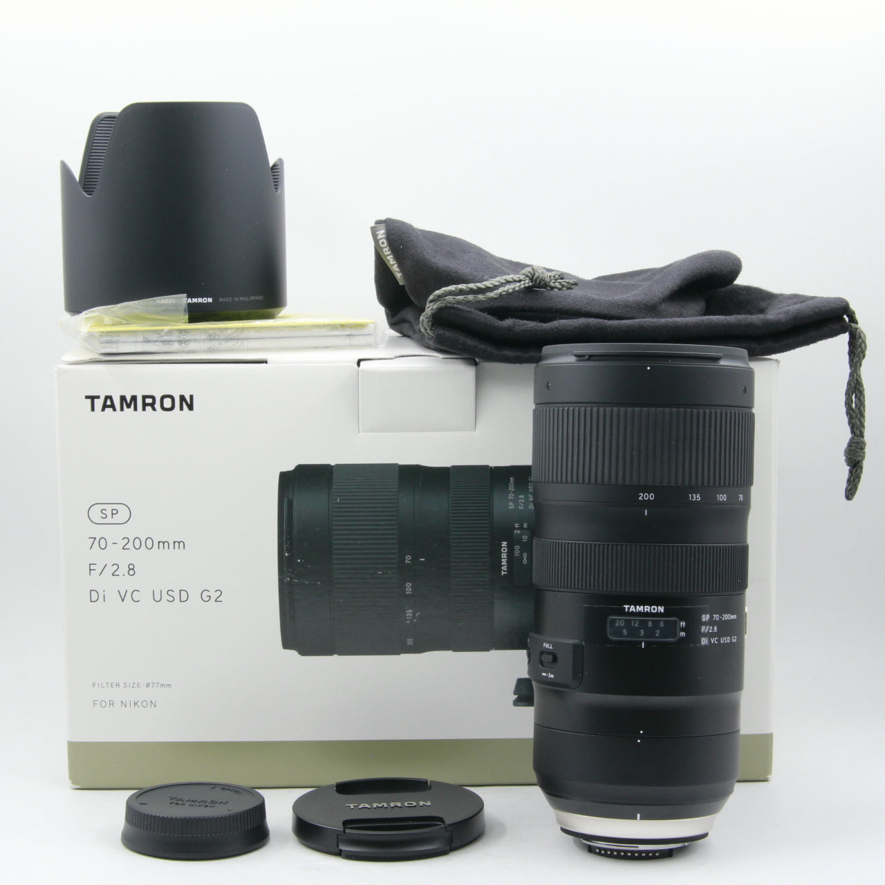 Tamron SP 70-200mm f/2.8 Di VC USD G2 Lens for Nikon F - Excellent Open Box Condition | Professional Telephoto Zoom Lens for Portrait, Sports & Wildlife Photography