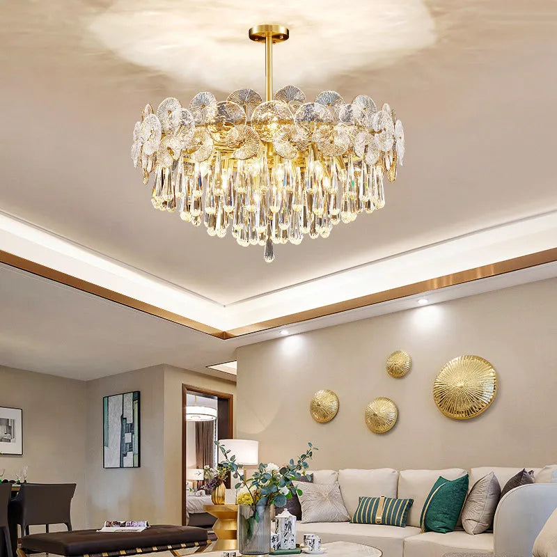 Postmodern Crystal Chandelier - Modern Luxury Ceiling Light Fixture for Dining Room, Living Room, Bedroom & Foyer | Elegant Home Decor Lighting for Weddings & Interior Design