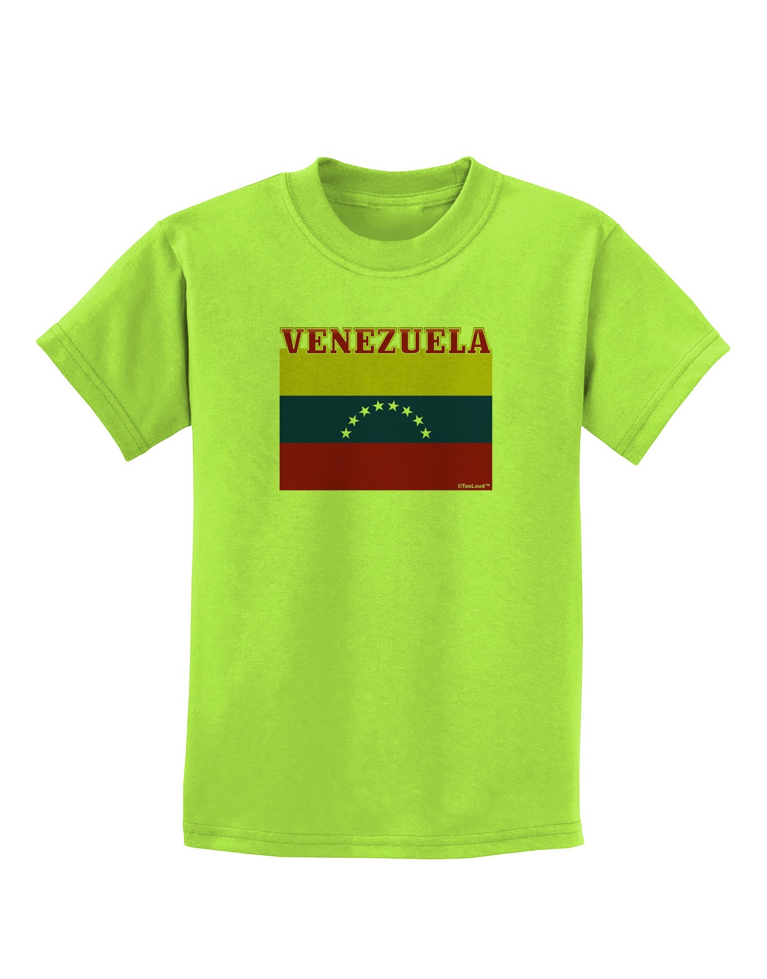 TooLoud Venezuela Flag Kids T-Shirt - Patriotic Children's Apparel for School, Parties & National Celebrations