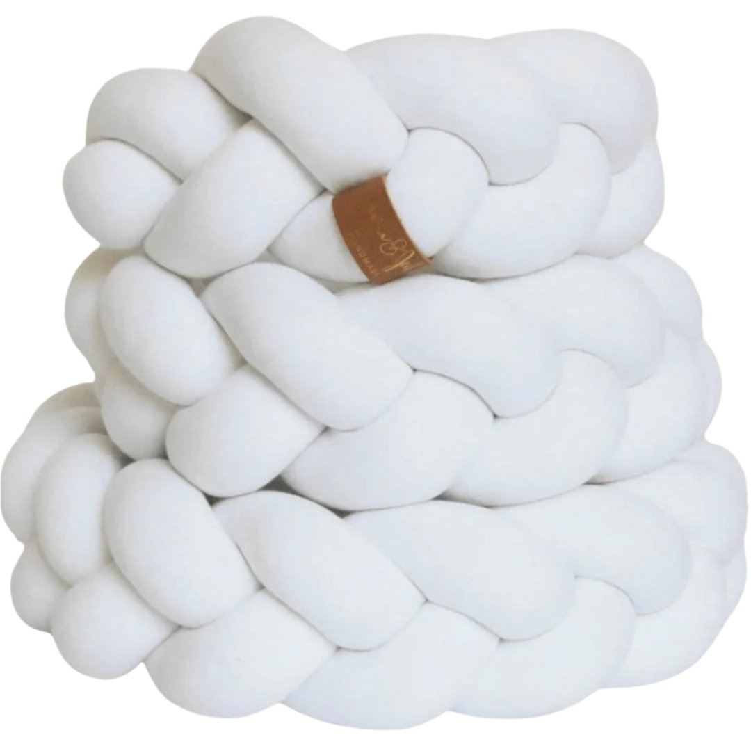 Soft Braided Crib Bumper for Baby Crib Safety - Breathable Mesh Nursery Bed Bumper Pad - Perfect for Newborn & Toddler Safety in Cribs, Bassinets, and Playards