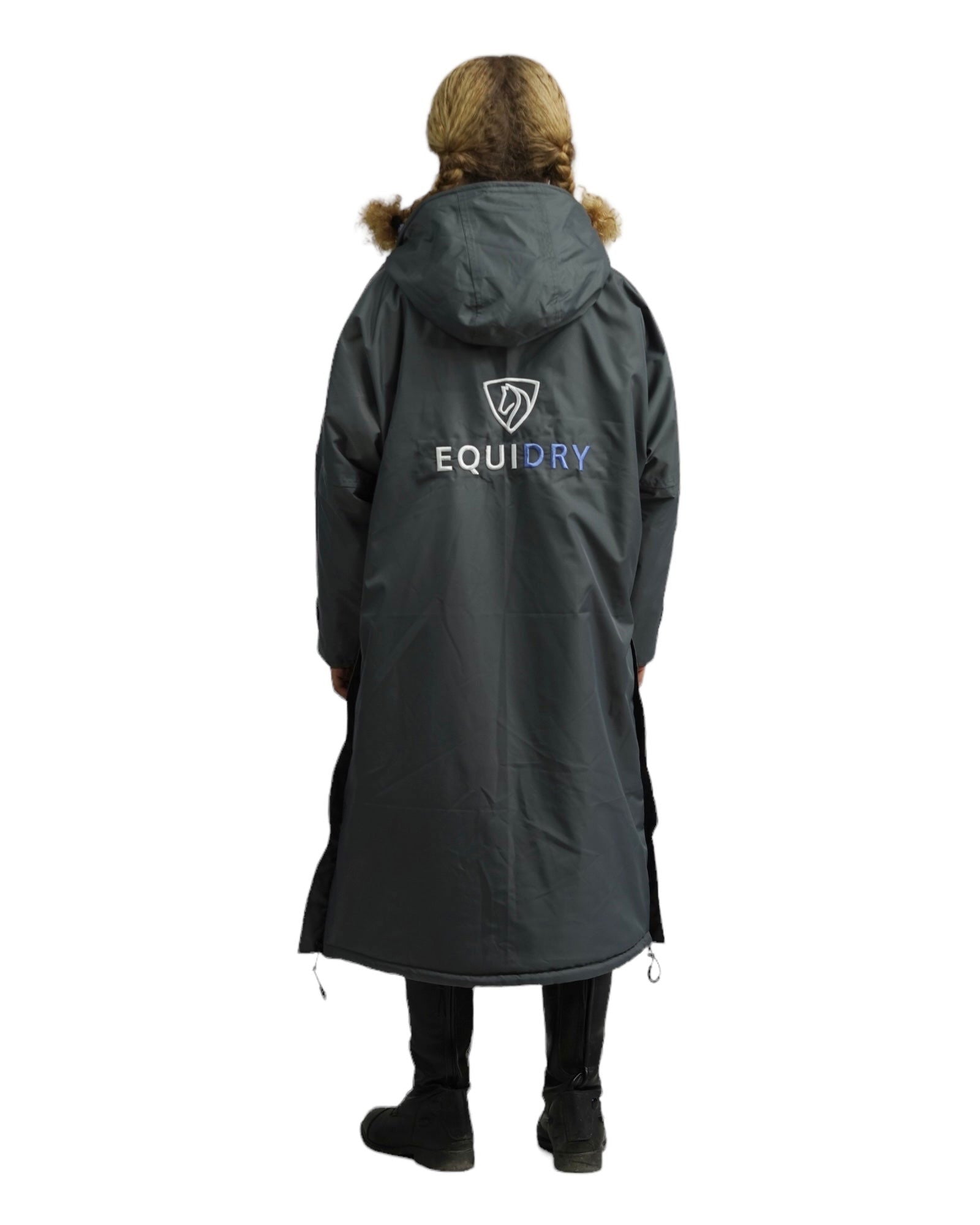 Evolution Kids' Thick Fleece Hooded Jacket - Charcoal & Lilac - Warm Winter Coat for Outdoor Play and School