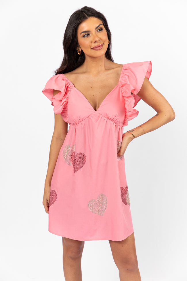 Heart and Soul Pink Babydoll Dress - Women's Lace Nightgown & Sleepwear for Valentine's Day, Bridal Shower, Honeymoon & Romantic Nights