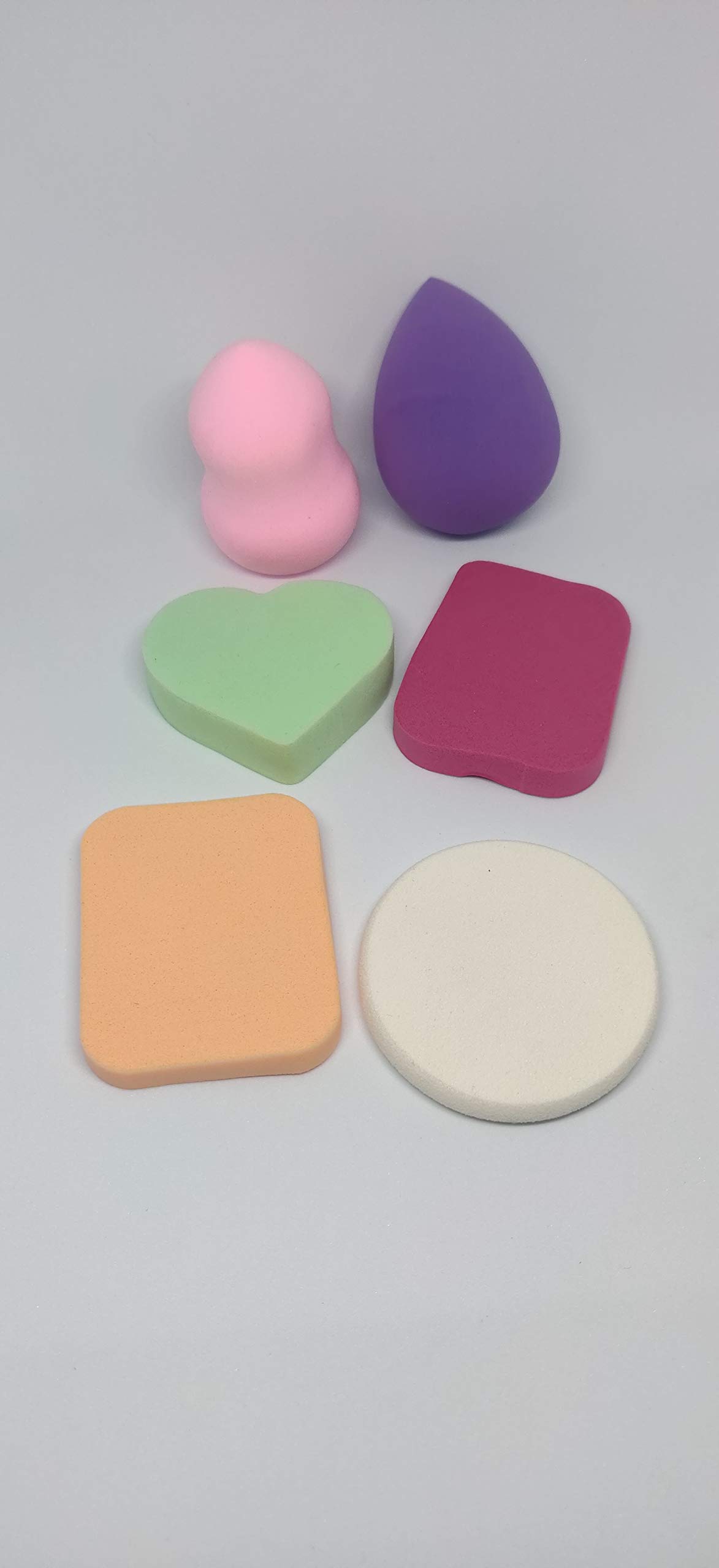 KHODAL IMPEX Makeup Sponge Beauty Blender Puff - Set of 6 Cosmetic Sponges for Flawless Foundation & Concealer Application (Colors May Vary) | Perfect for Professional Makeup, Daily Beauty Routine & Travel Essentials