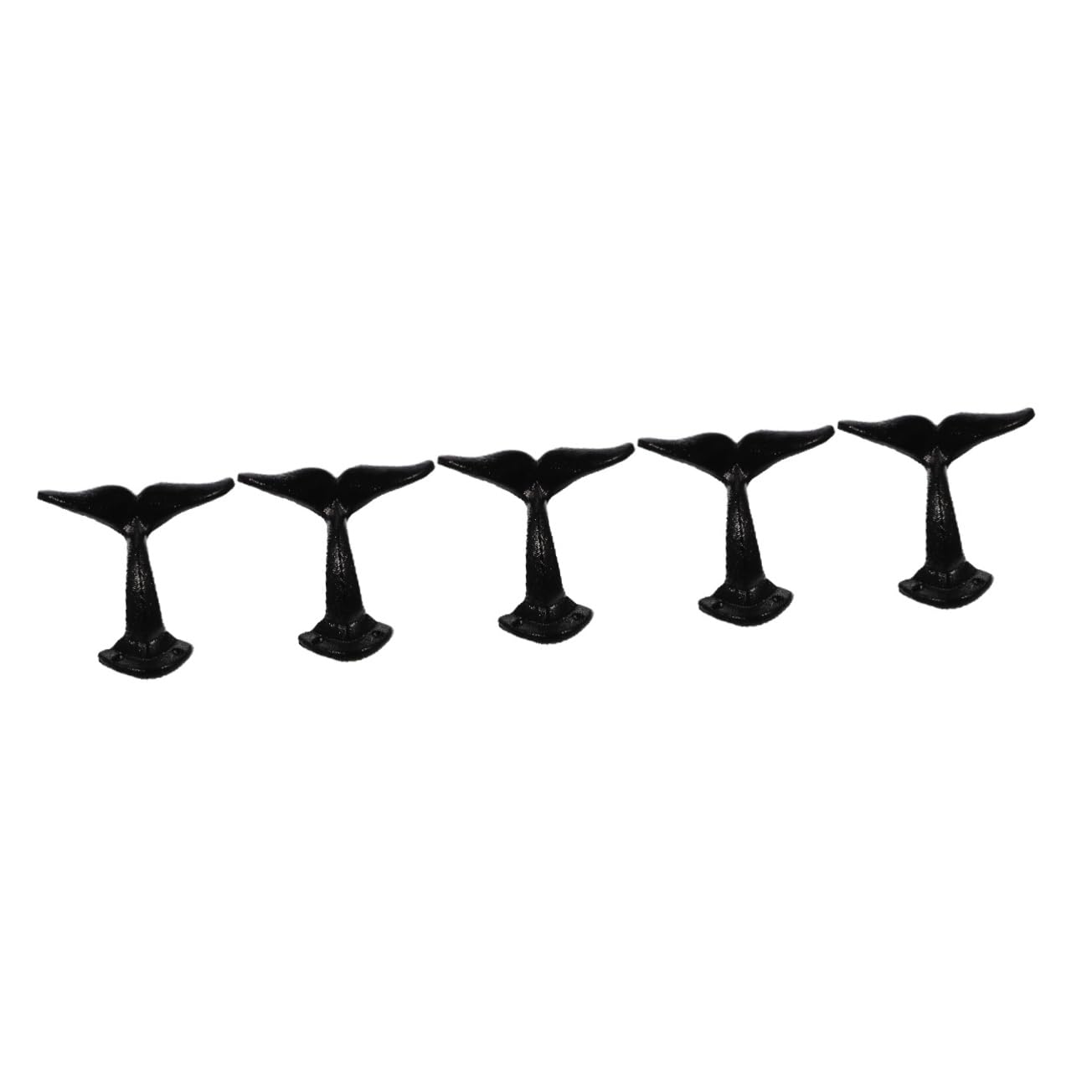 ORFOFE 5-Pack Heavy Duty Iron Wall Hooks for Garage, Clothes, and Utility Hanging - Black - Perfect for Organizing Coats, Hats, Tools, and More in Your Garage, Closet, or Laundry Room