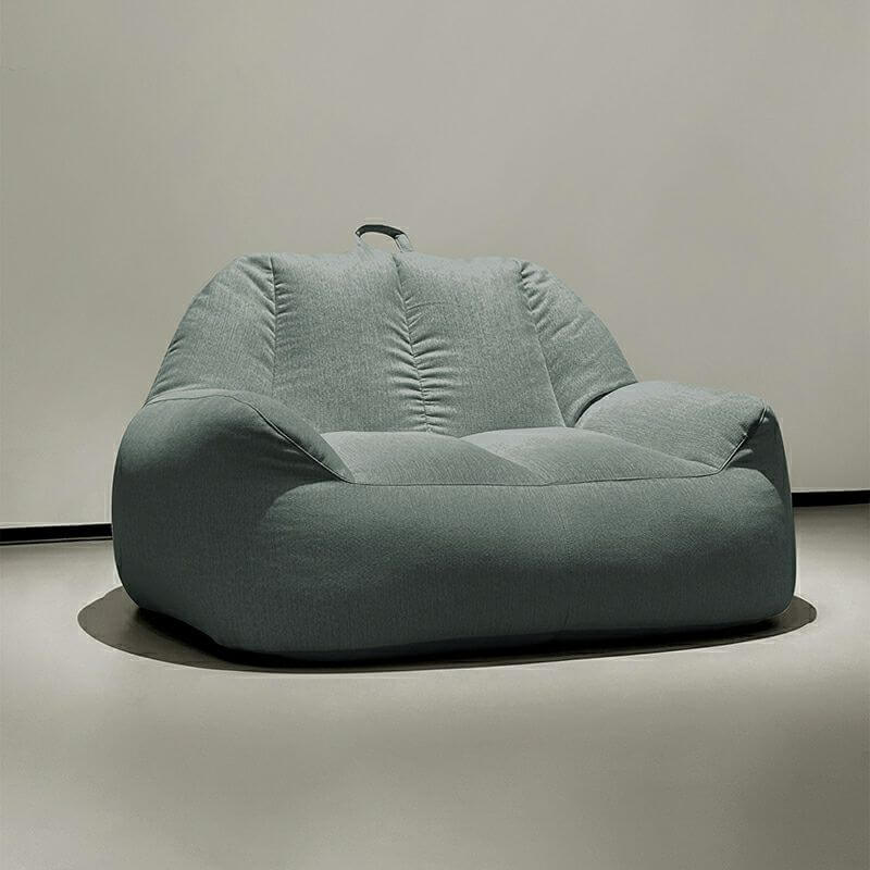 Premium Large Solid Color Cotton Blend Bean Bag Chair - Pre-Filled with Polypropylene Beans for 2 People - Perfect for Living Room, Game Room & Dorm Relaxation
