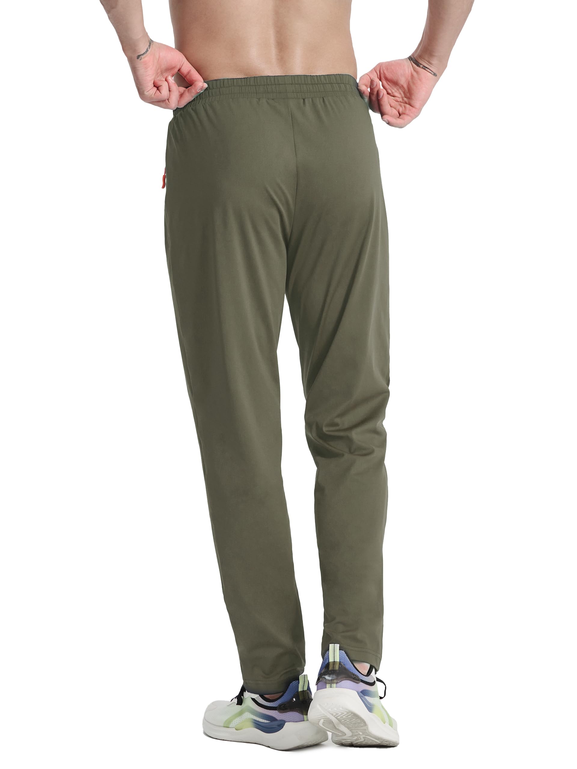 Men's Athletic Joggers with Zipper Pockets - Stretch Running Sweatpants for Workout, Gym, Golf & Casual Wear | Breathable Comfort for Sports & Everyday Use
