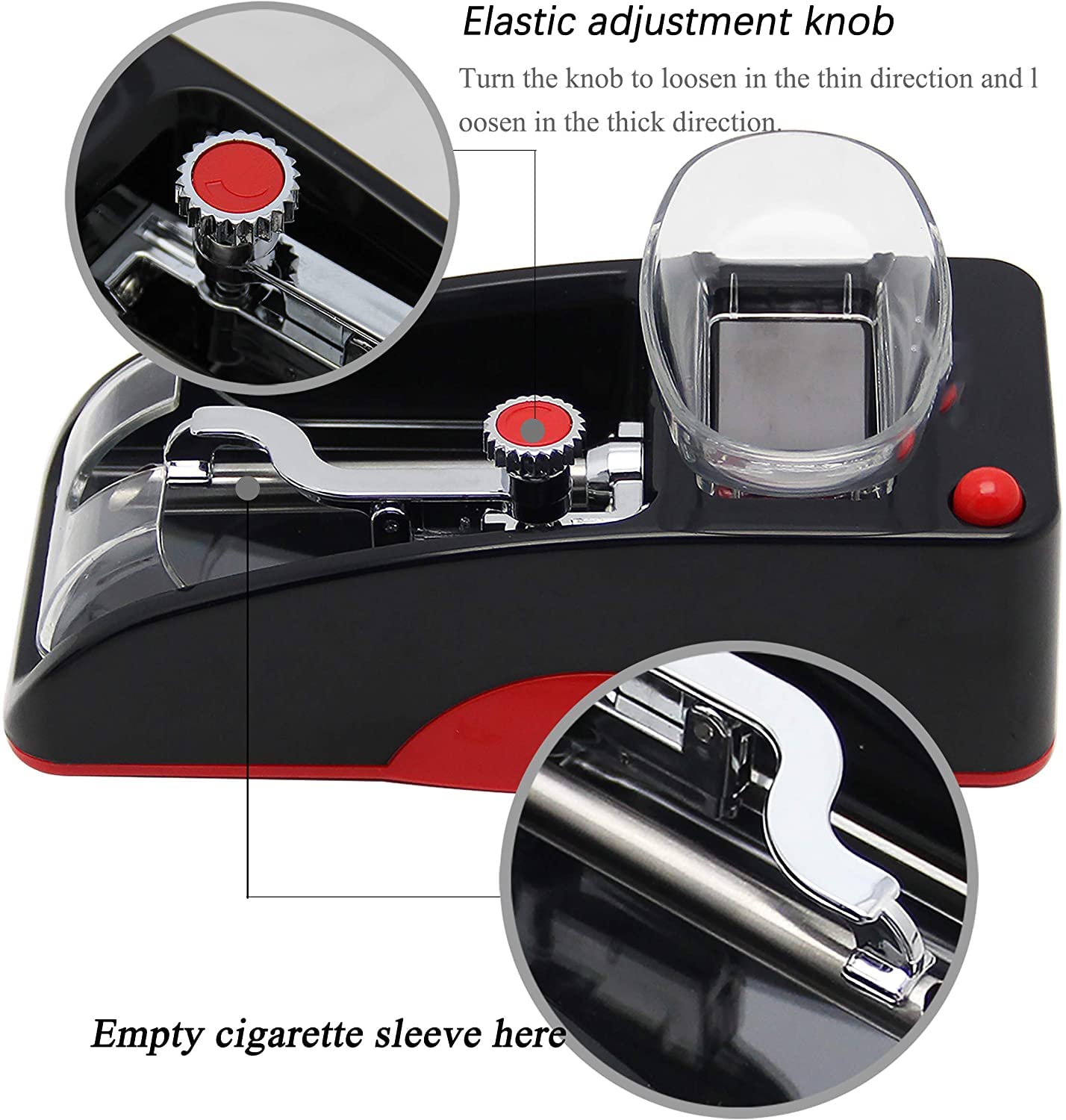 Electric Automatic Cigarette Rolling Machine - Tobacco Injector for DIY Cigarettes | Perfect for Home Use, Travel & Outdoor Smoking
