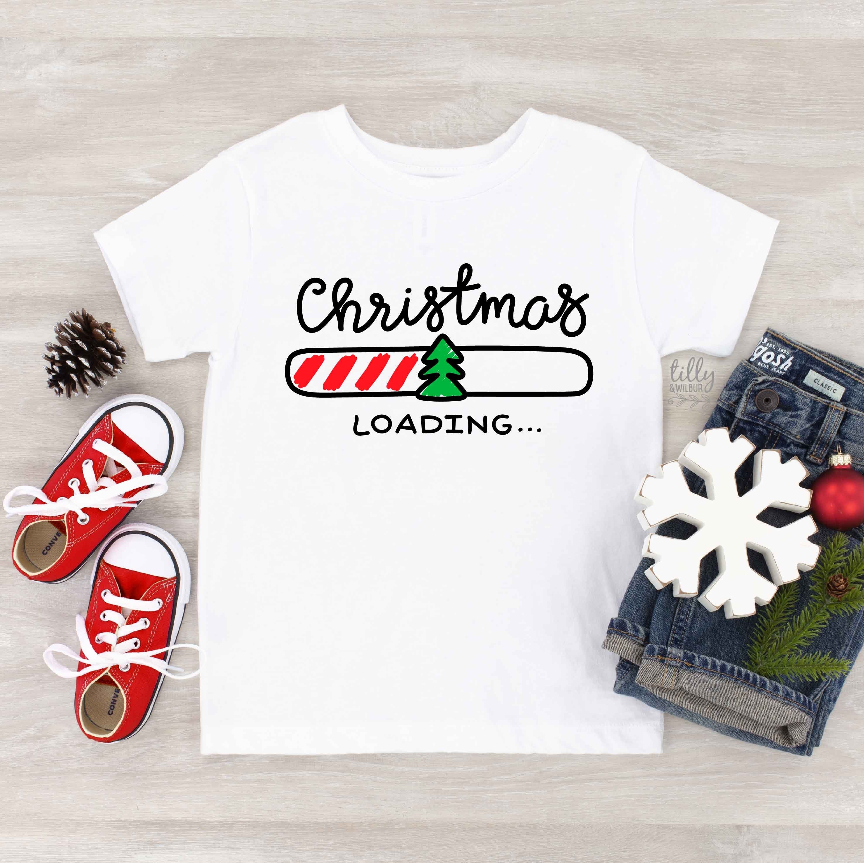 Christmas Loading T-Shirt - Festive Holiday Graphic Tee for Men & Women - Multiple Colors Available - Perfect for Xmas Parties & Gifts