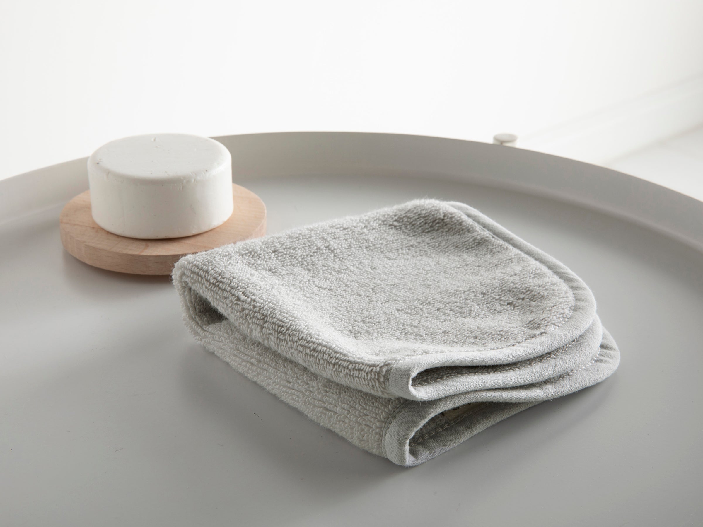 Organic Baby Washcloth - Soft & Hypoallergenic for Sensitive Skin | Light Grey | Gentle Cleansing for Newborns & Infants | Perfect for Bath Time, Diaper Changes & Daily Care