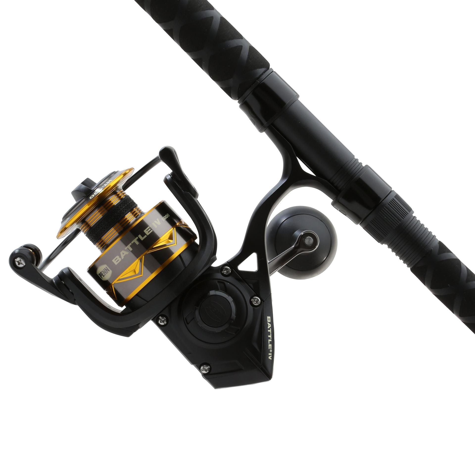 Battle IV Spinning Rod and Reel Combo - Premium Fishing Gear for Freshwater & Saltwater Anglers - Perfect for Bass, Trout, and Walleye Fishing