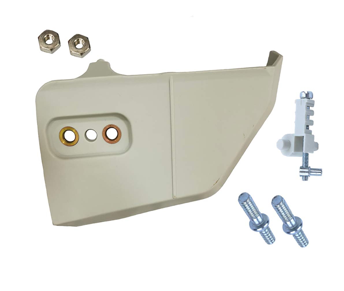 Stihl Chainsaw Sprocket Cover with Chain Tensioner Adjuster - Replacement Set for MS170 MS180 MS210 MS230 MS250 (1123 640 1705) - Includes Screw Studs & Nuts - Perfect for Wood Cutting, Tree Trimming & DIY Projects
