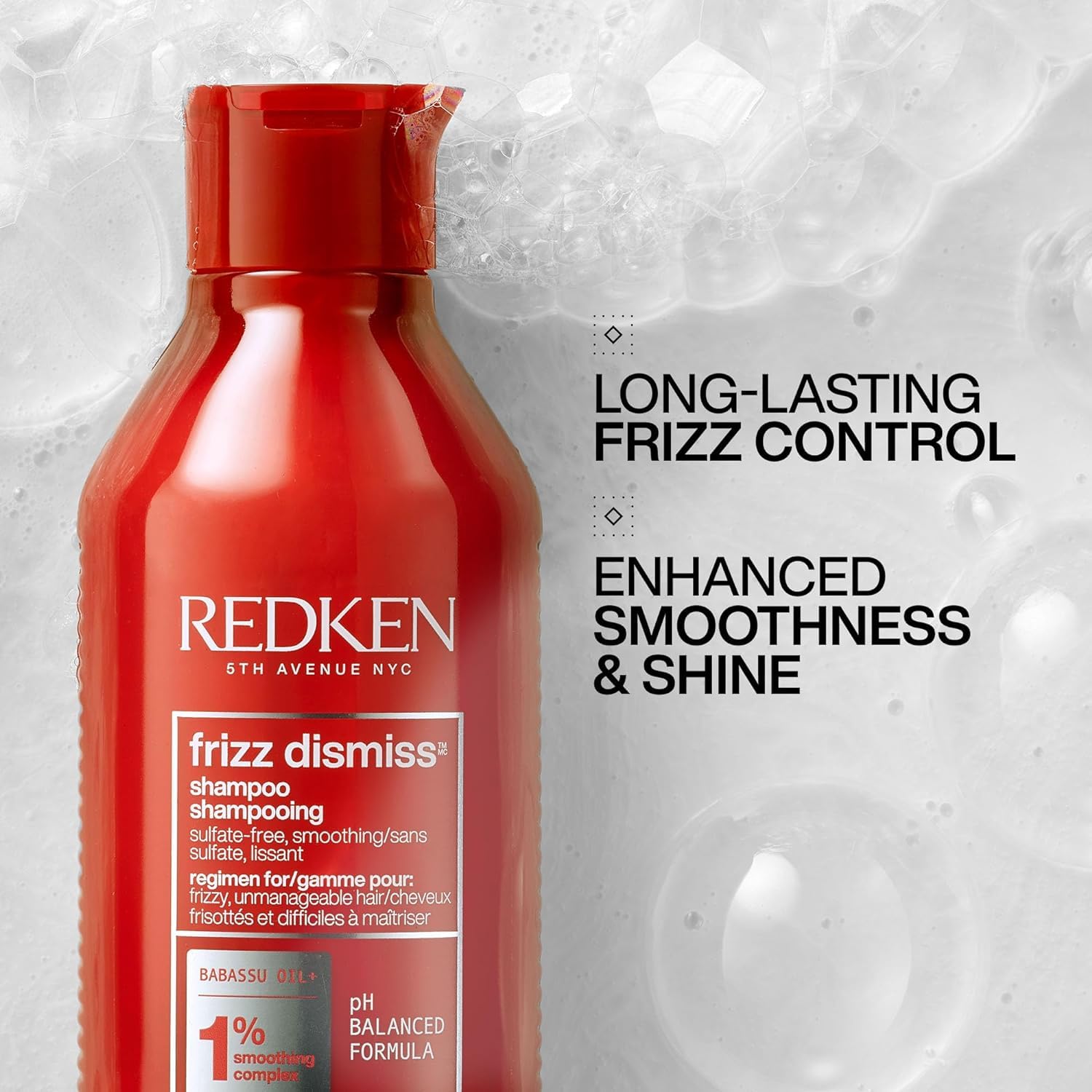 Redken Frizz Dismiss Sulfate Free Shampoo & Conditioner Set - Smoothing Treatment for Frizzy, Dry Hair - Controls Frizz & Adds Shine - Perfect for Daily Hair Care & Salon-Quality Results at Home