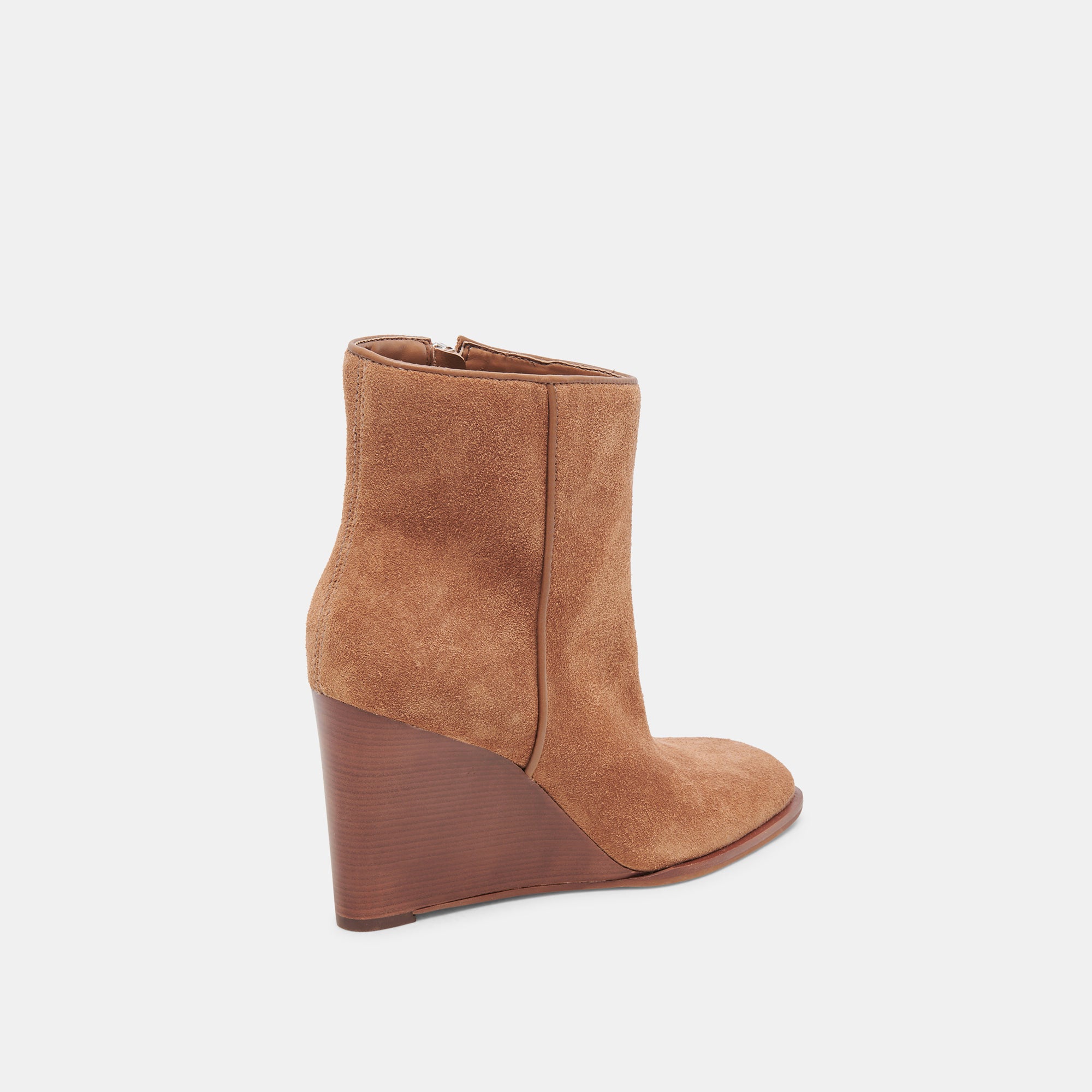 SUSANN Women's Wide Calf Booties in Chestnut Suede - Comfortable Ankle Boots for Fall & Winter Fashion, Office & Casual Wear