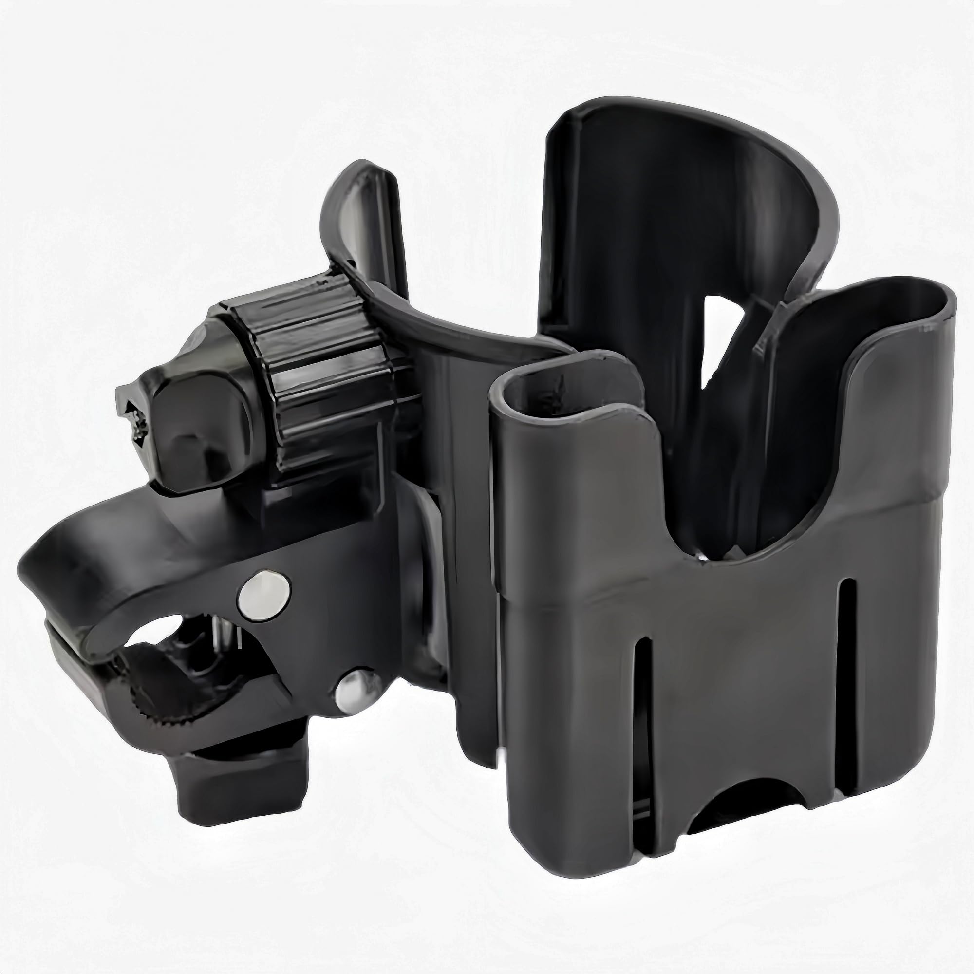 2-in-1 Wheelchair Cup Holder with Phone Mount - Universal Drink Holder for Walkers, Wheelchairs, Strollers, Bikes & Scooters - Perfect for Outdoor Activities, Travel & Mobility Assistance