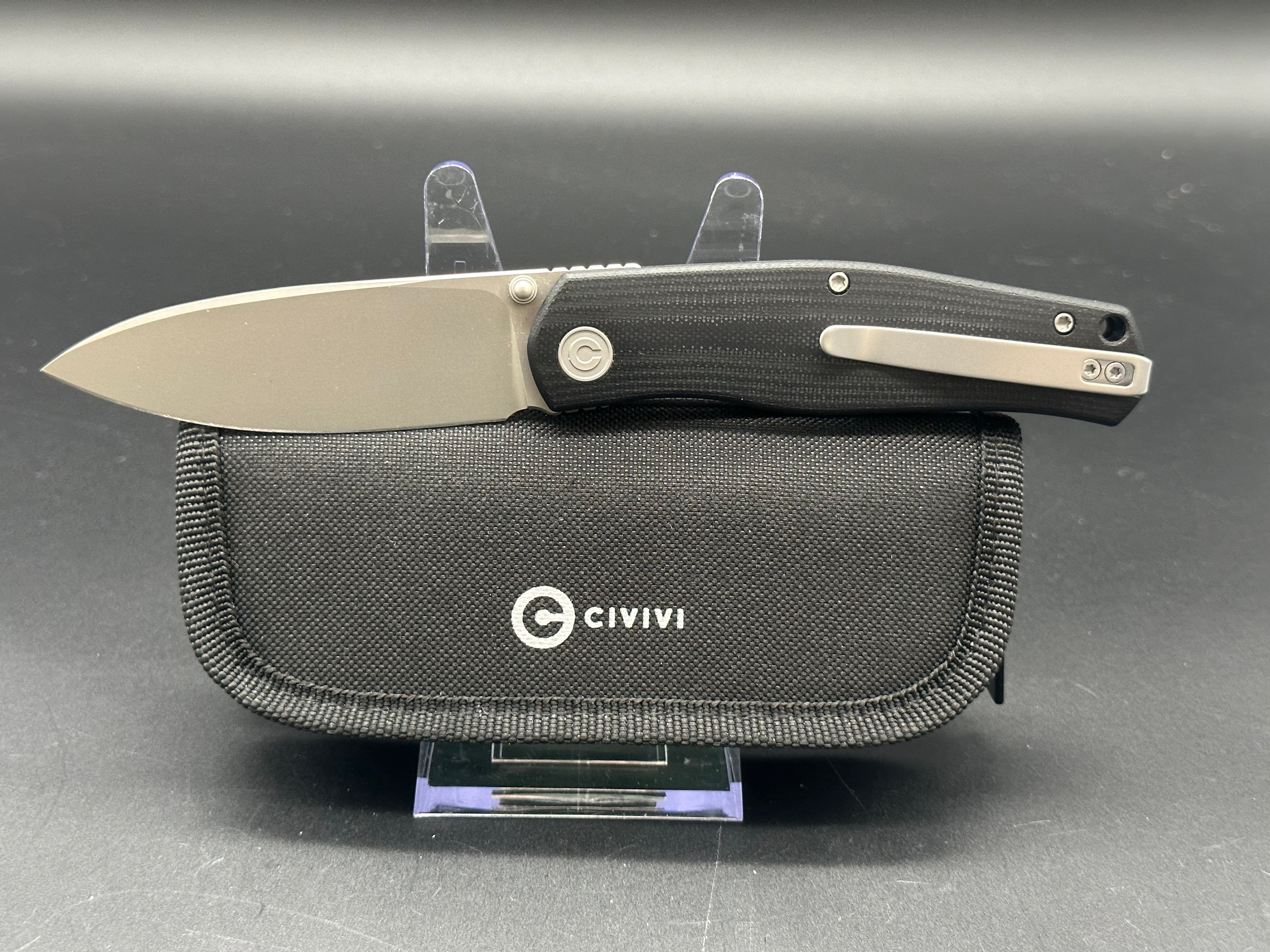 CIVIVI Sokoke Folding Pocket Knife - Black G10 Handle, Liner Lock, EDC Knife for Outdoor, Camping, and Everyday Carry