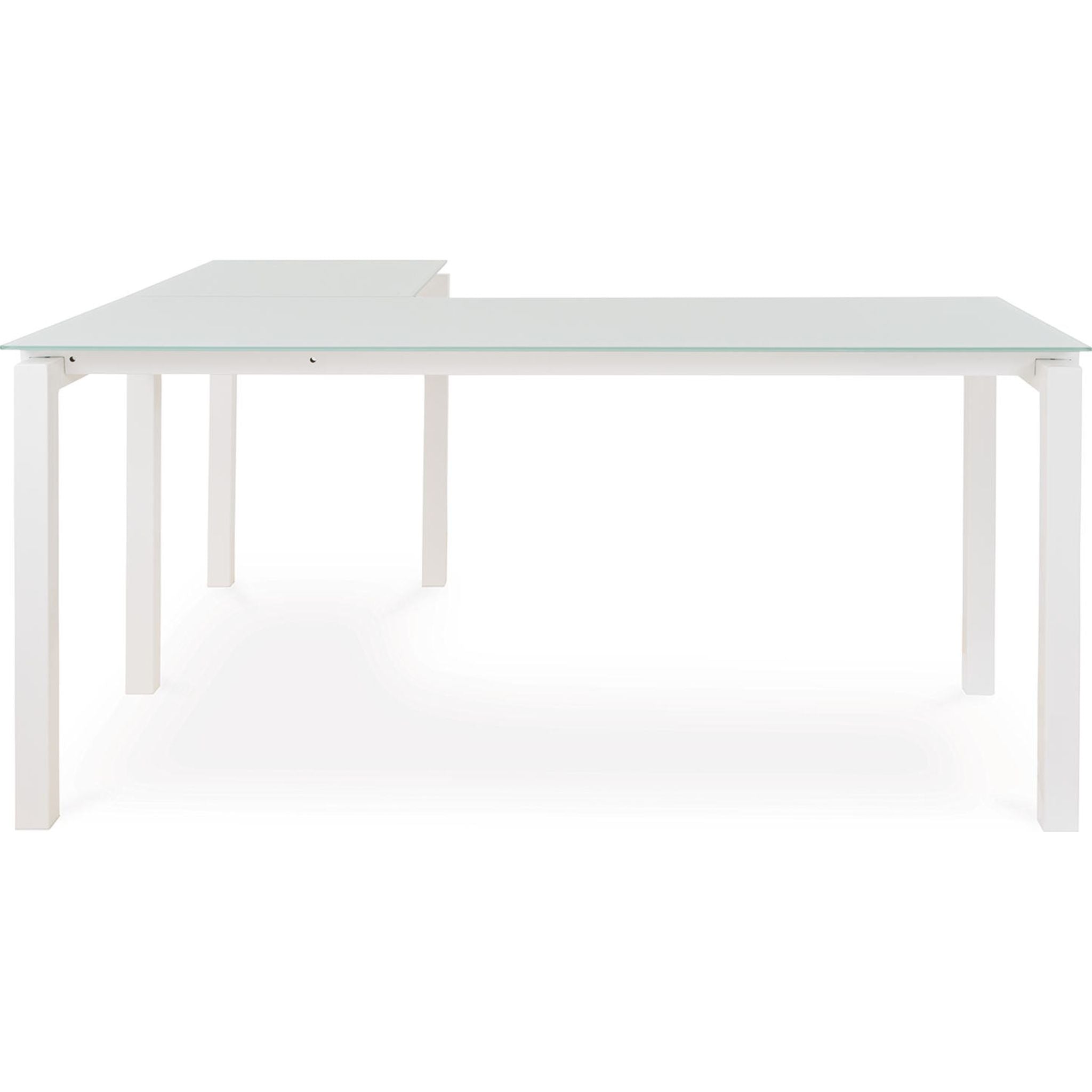 Baraga White L-Shaped Computer Desk for Home Office, Gaming & Study - Modern L-Shaped Writing Desk with Ample Workspace, Ergonomic Design for PC, Laptop & Office Use