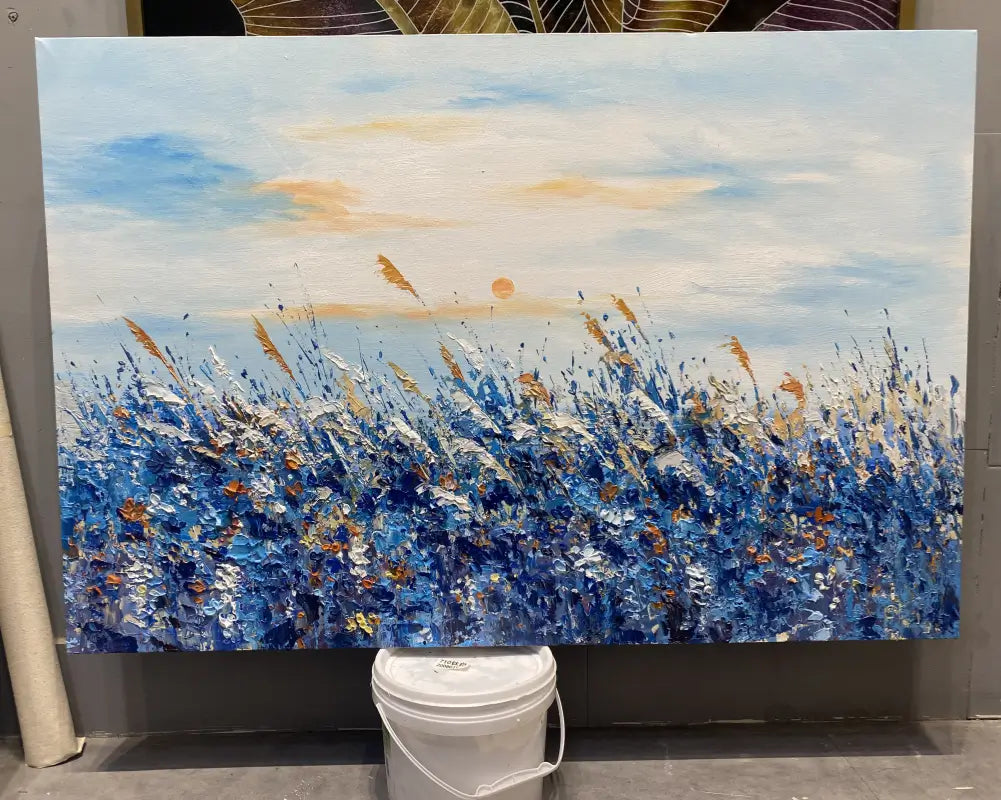 Beautiful Flower and Tree Painting #FT028 - Handmade Canvas Art for Home Decor, Office Wall, and Living Room