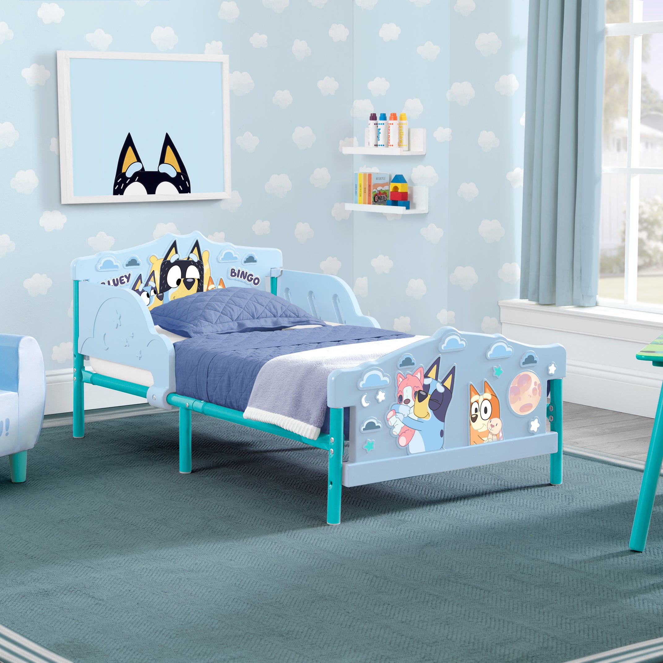 Bluey 3D Toddler Bed - Kids Themed Bed for Boys & Girls - Perfect for Nursery, Bedroom, and Playroom Decor