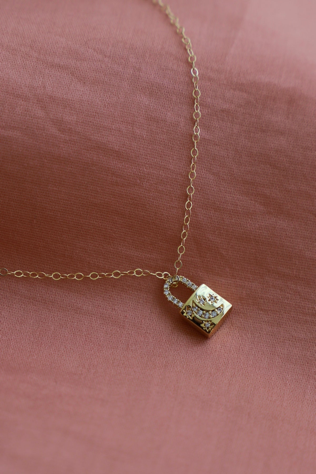 Celestial Lock Charm Necklace - Elegant Zodiac Pendant for Women - Perfect for Birthdays, Anniversaries & Spiritual Gifts | Astrology Jewelry for Daily Wear & Special Occasions