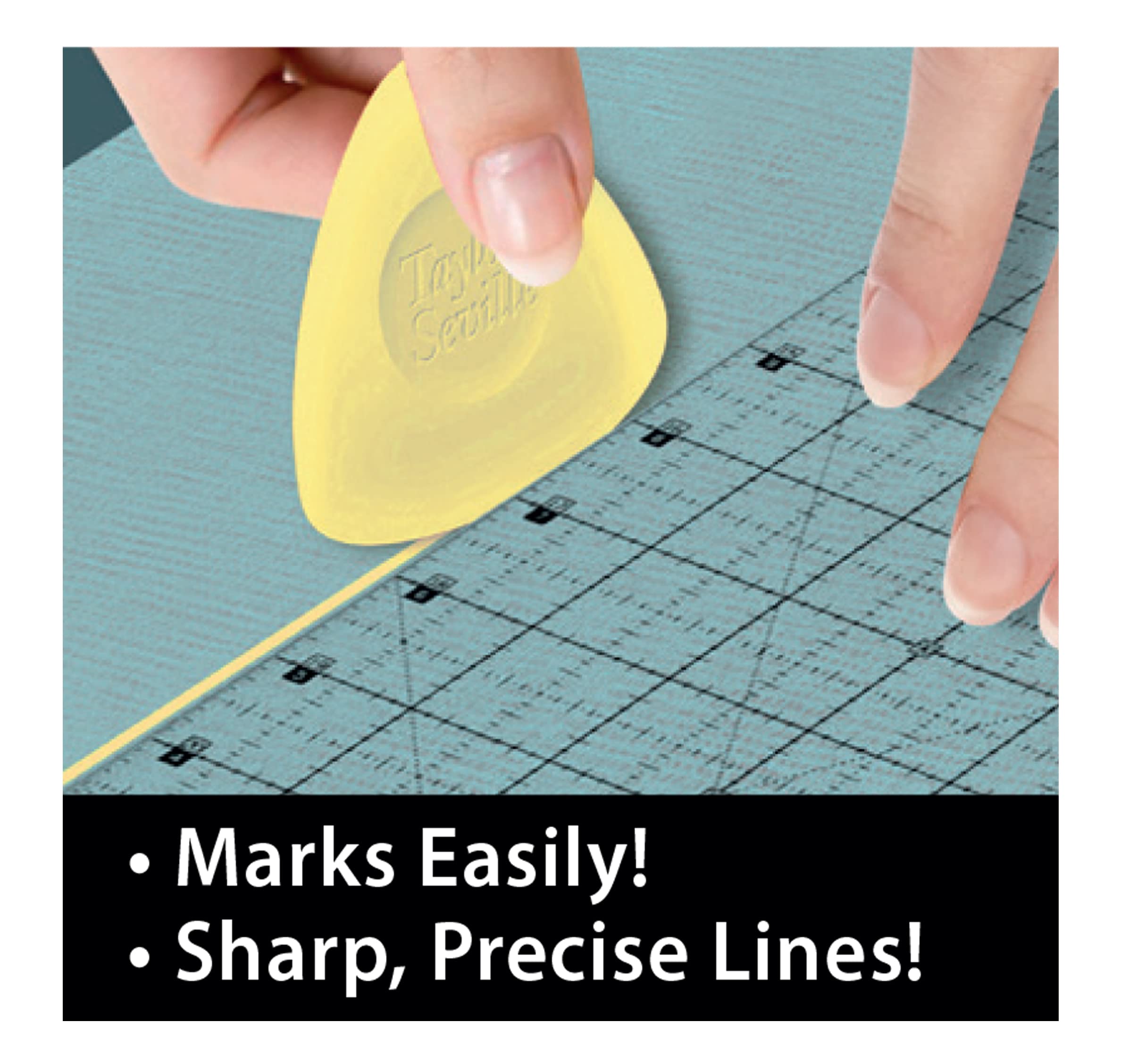 Premium Tailor's Chalk for Sewing & Fabric Marking - Yellow Color with Sharpening Carry Case - Ideal for Dressmaking, Quilting & DIY Crafts