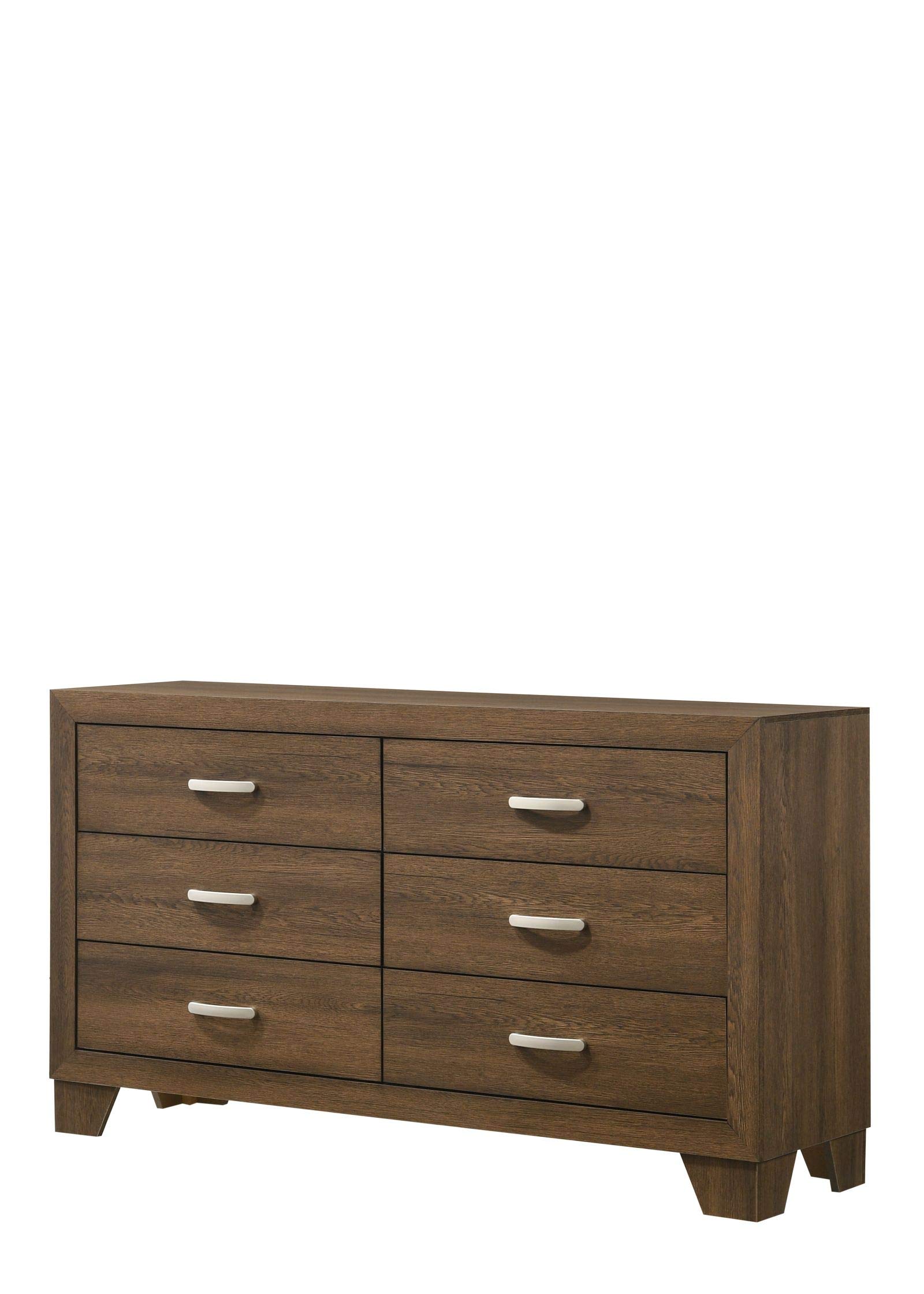 Takefuns Miquell 6-Drawer Oak Dresser - Solid Wood Bedroom Storage Furniture for Clothes, Blankets & Organizing | Perfect for Master Bedroom, Guest Room & Nursery