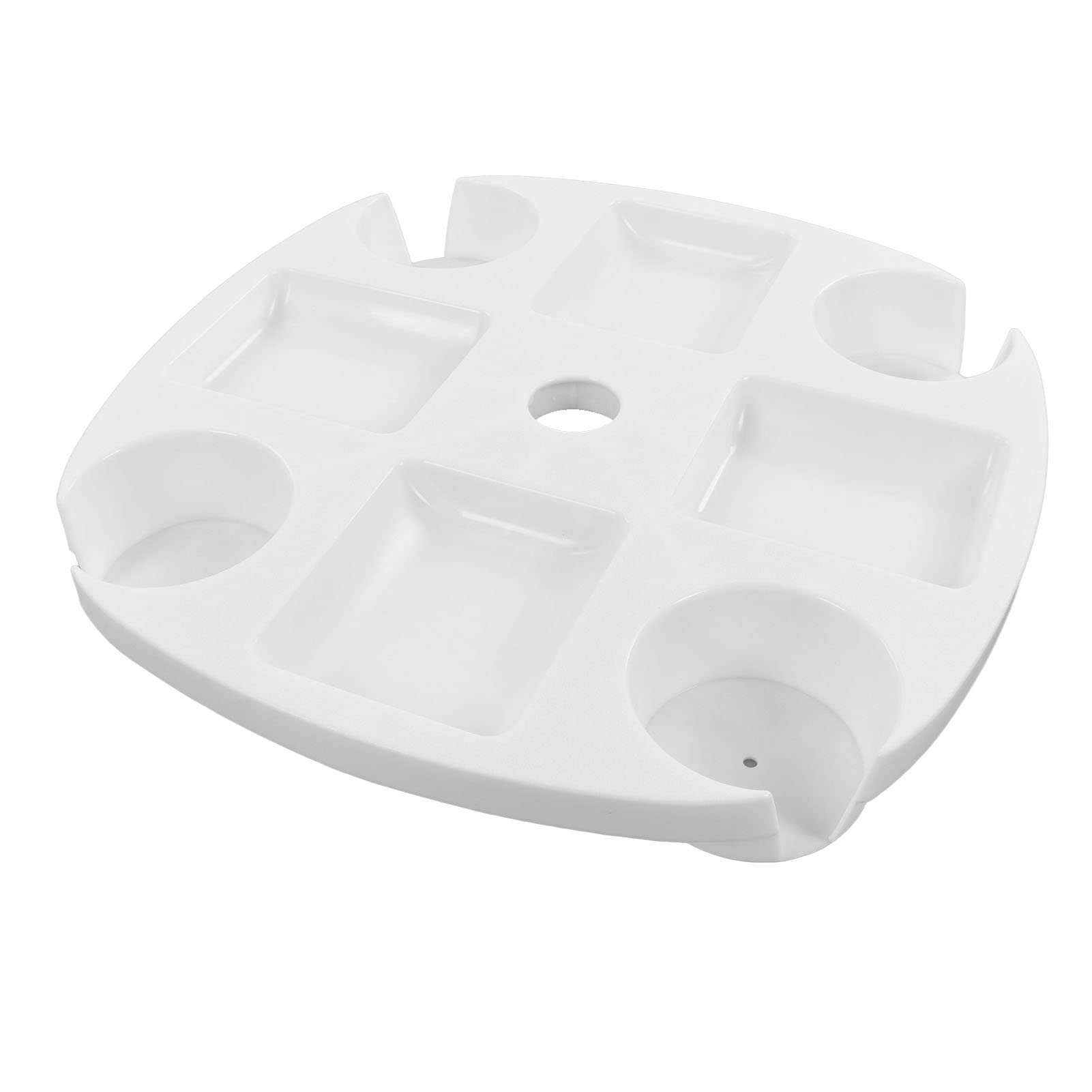 Shipenophy Umbrella Tray - Easy Install Beach Umbrella Stand with Dirt-Resistant Design for Snacks, Drinks & Essentials | Perfect for Poolside, Backyard, Patio & Outdoor Gatherings