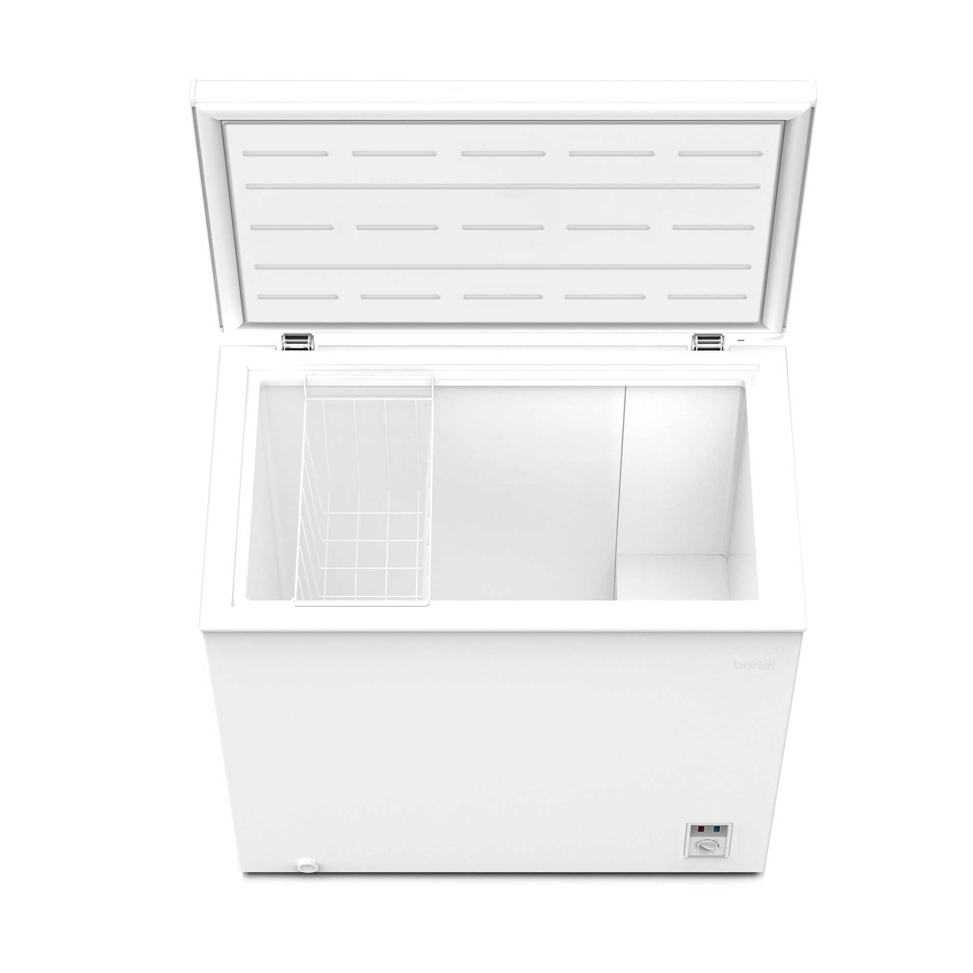 Baridi 199L Freestanding Chest Freezer - Energy Efficient White Deep Freezer with Adjustable Thermostat | Perfect for Garage, Basement & Outdoor Use - Ideal for Bulk Food Storage, Meal Prep & Home Organization