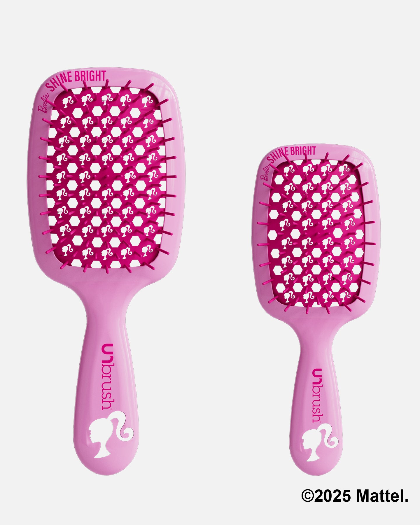 UNbrush Barbie Detangling Brush for Kids - Tangle-Free Hair Brush with Soft Bristles for Shiny, Smooth Hair - Perfect for Daily Hair Care & Styling at Home, School, or Travel